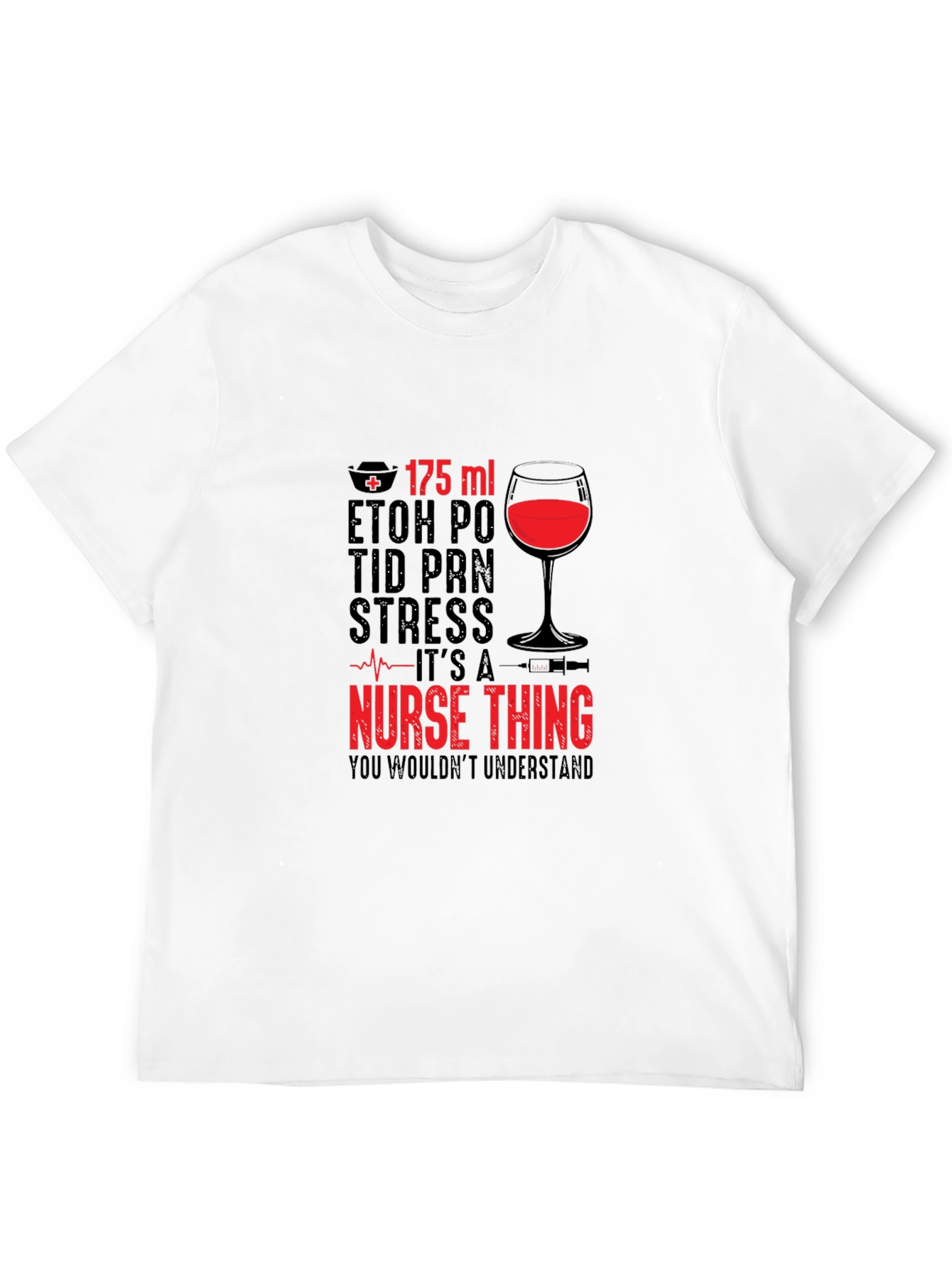 Black Nurse Wine T-Shirt - "It's a Nurse Thing" view 12