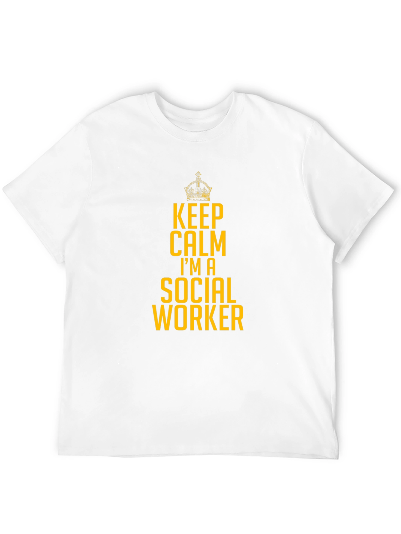 Black Keep Calm I'm a Social Worker Tee view 12