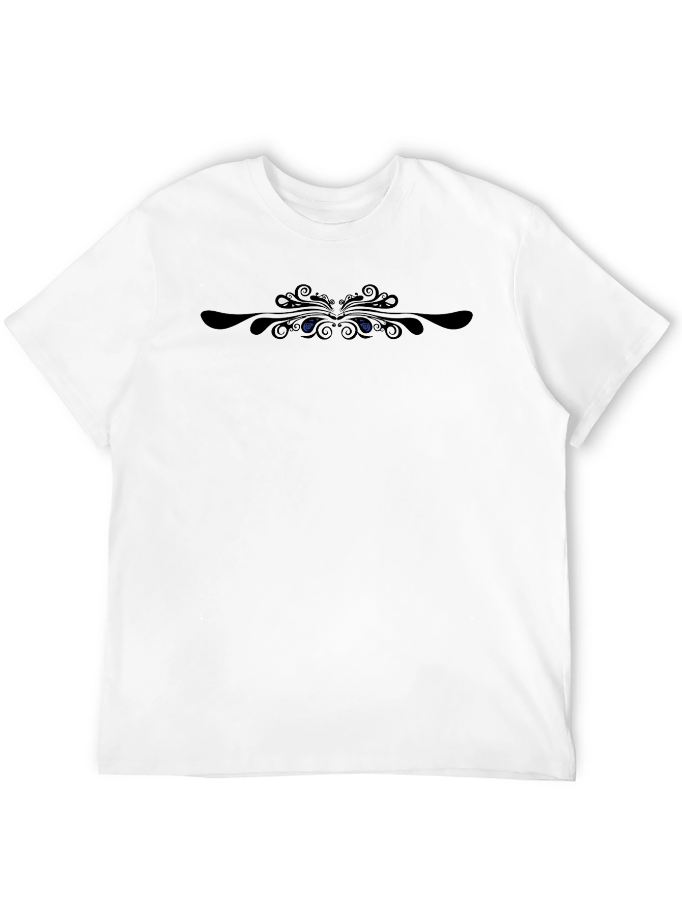 Modern Ornate Design Black T-Shirt - 12