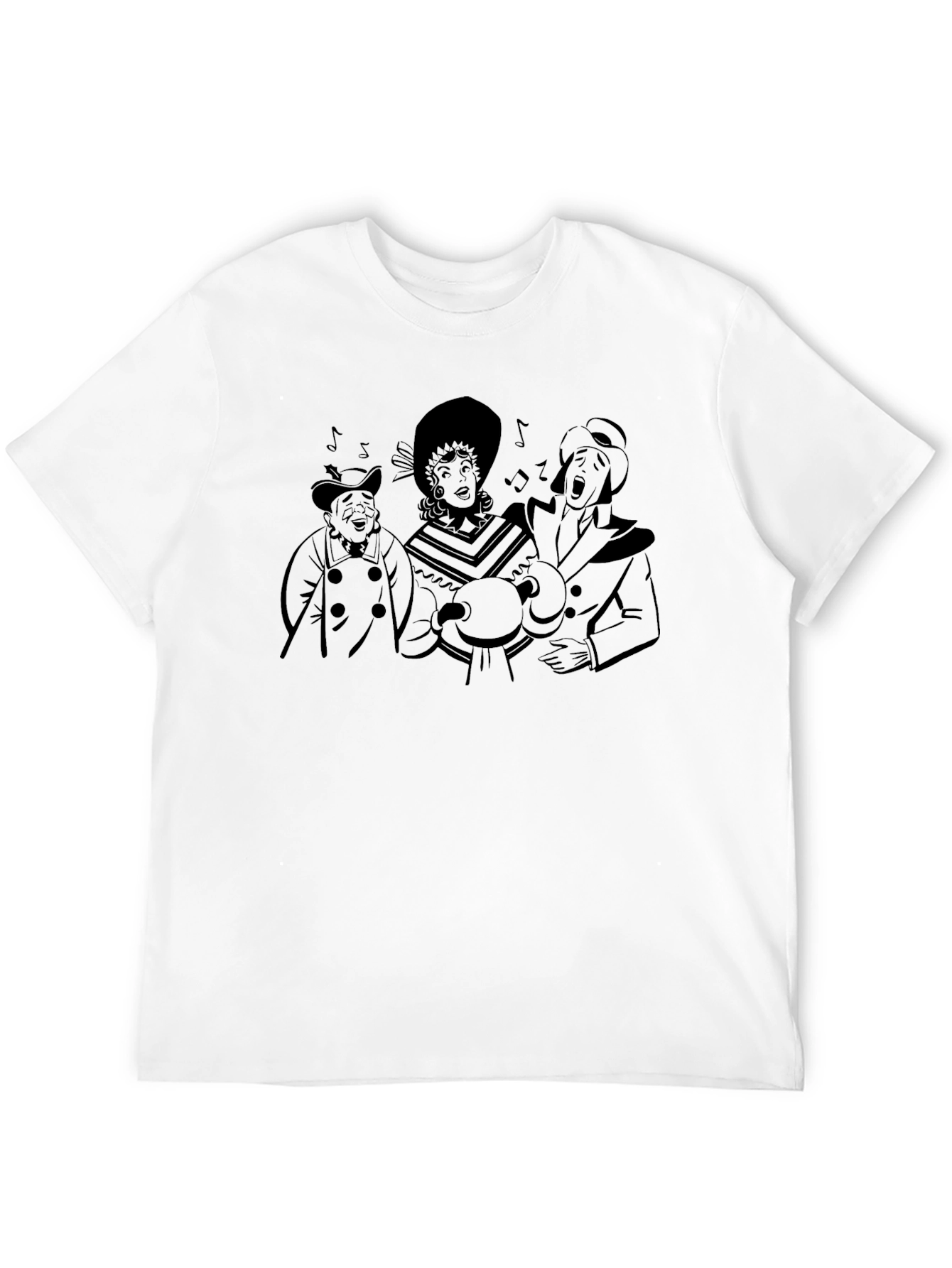 Black Vintage Cartoon Black T-Shirt view 12