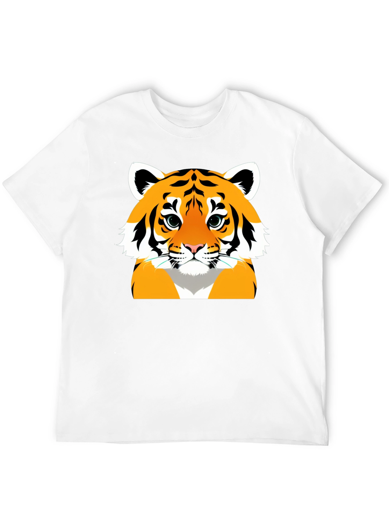 Black Cool Tiger Graphic Tee - Men's Black T-Shirt view 12