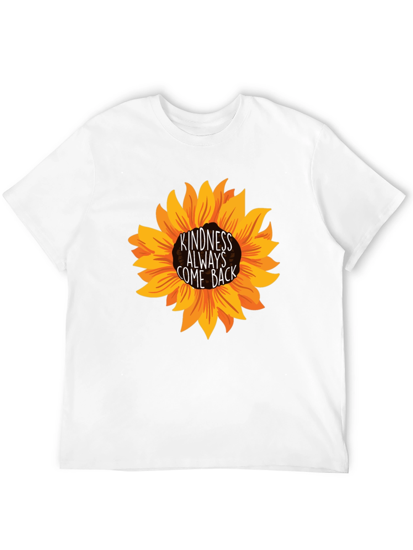 Black Kindness Always Come Back Sunflower T-Shirt view 12