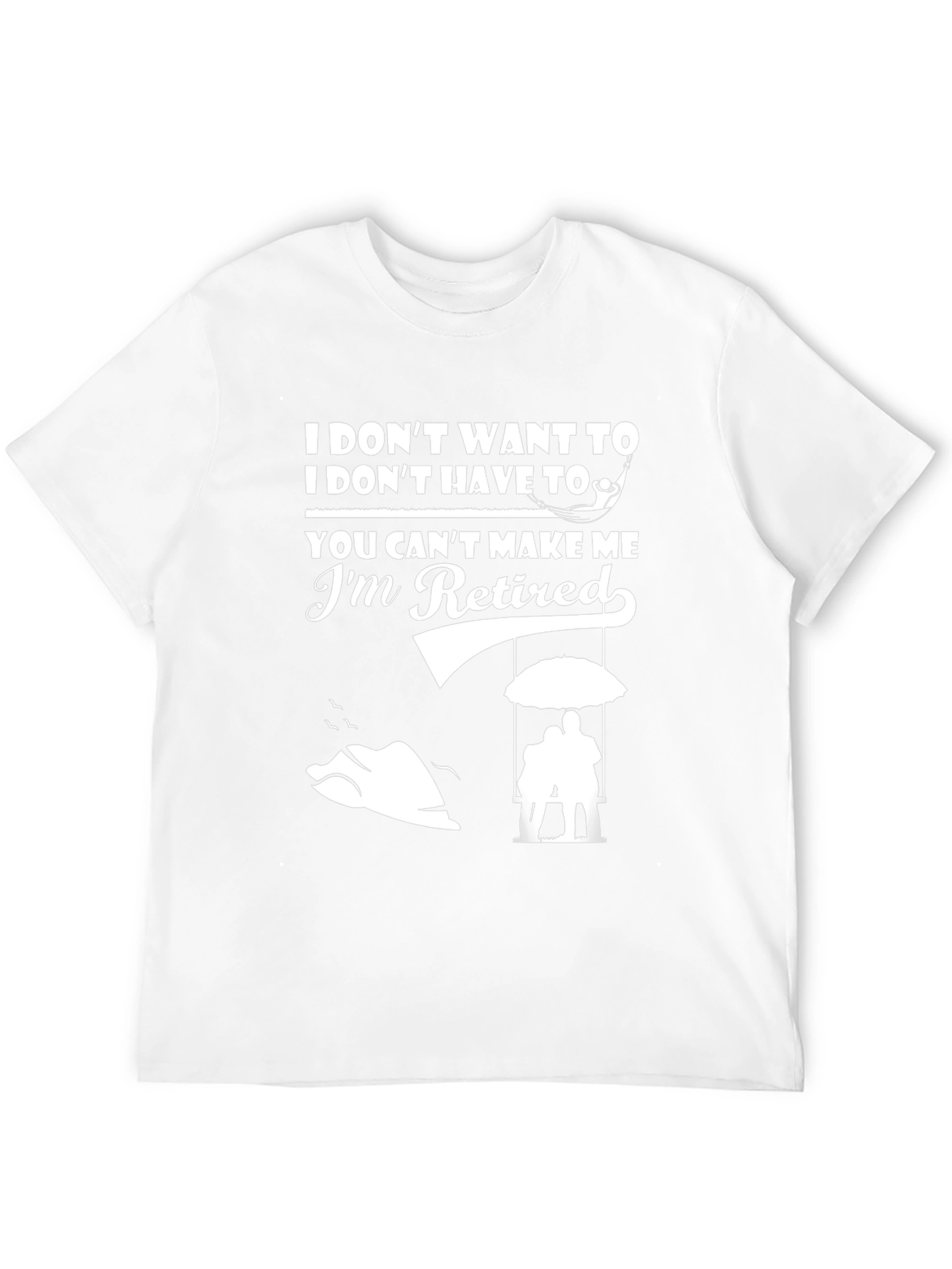 Black Retired - I Don't Want To Graphic T-Shirt view 12