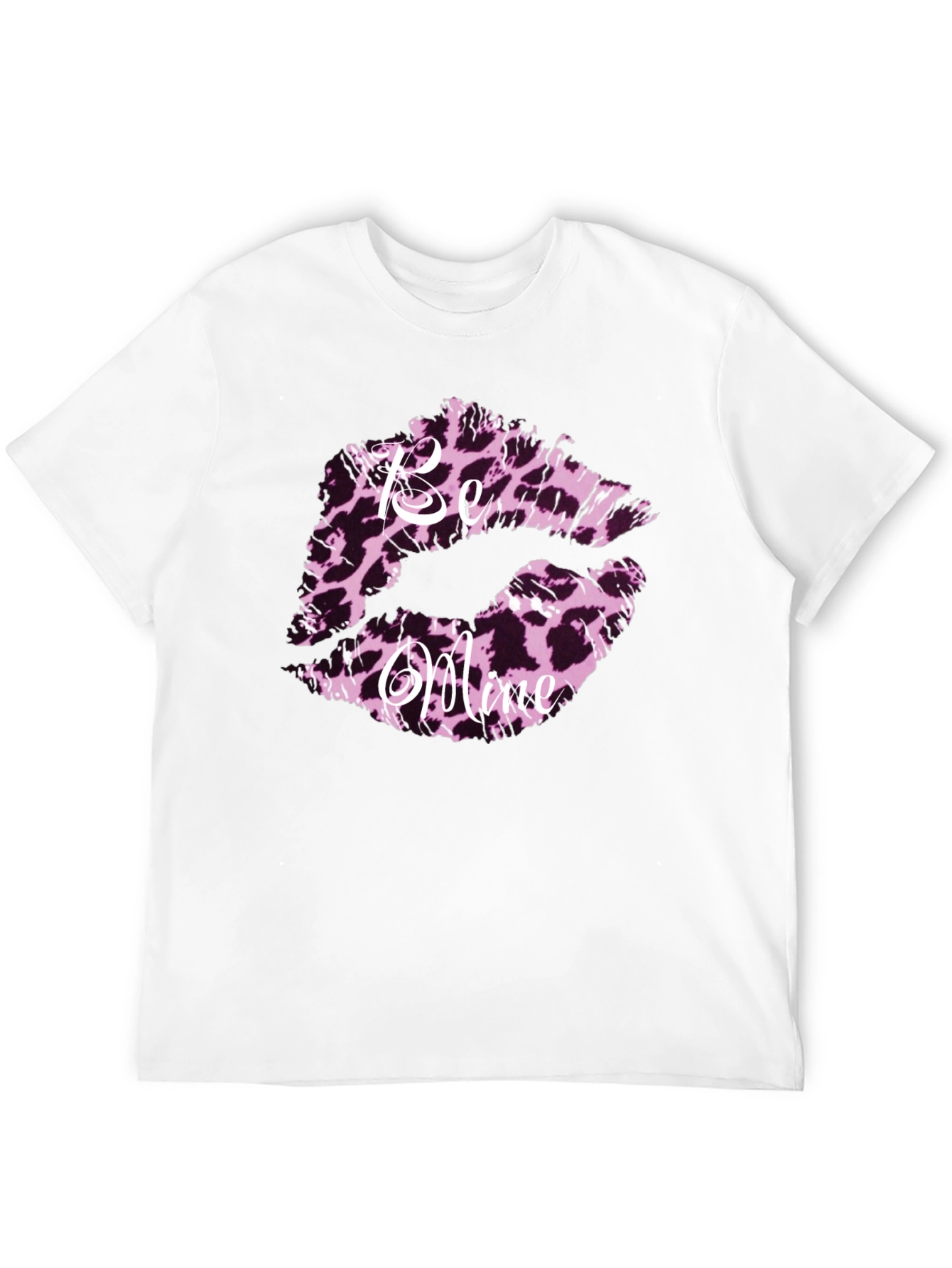 Black Be Mine Leopard Print Lips Graphic Tee view 12