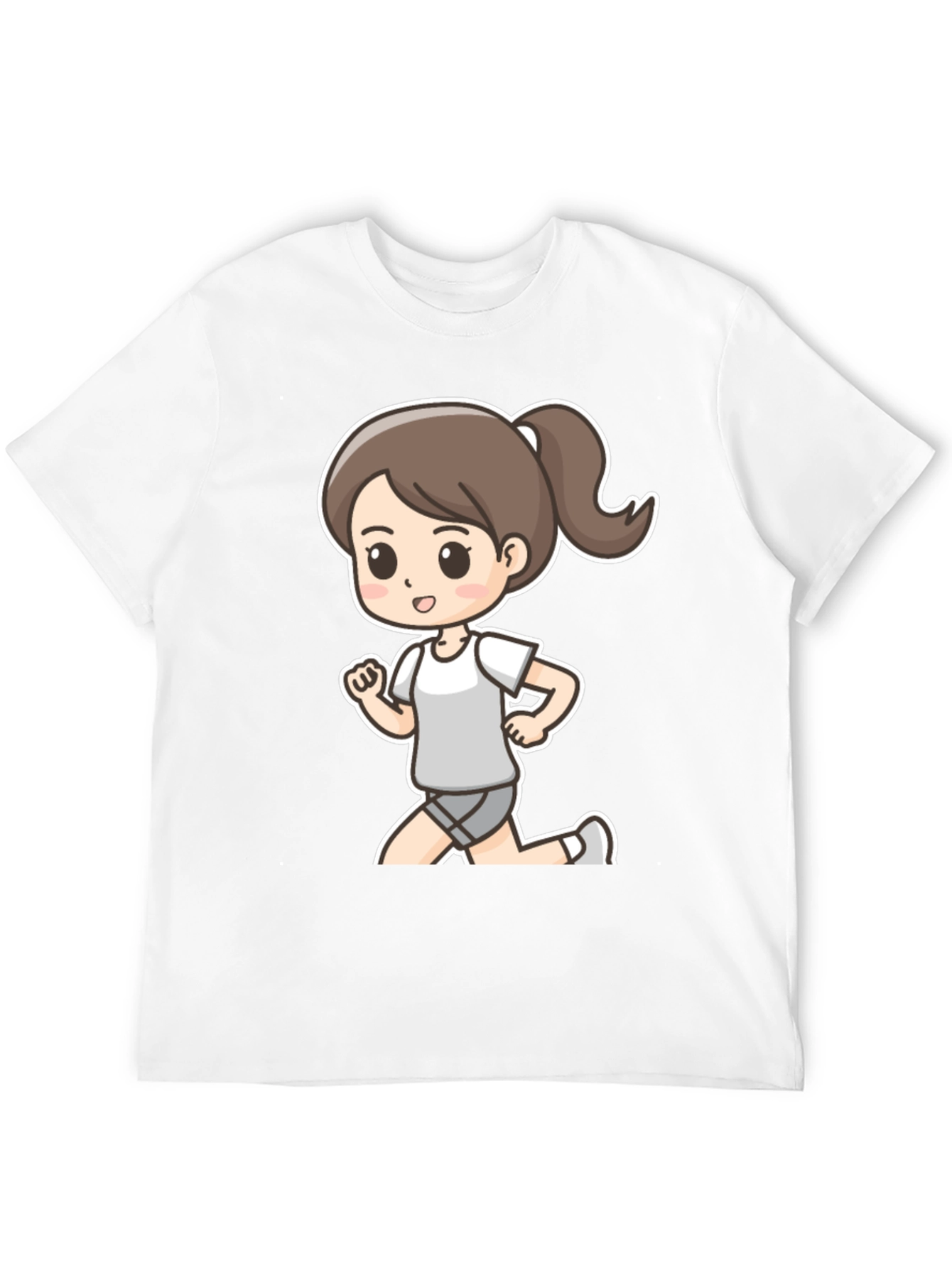 Black Cartoon Runner T-Shirt - Black Graphic Tee view 12