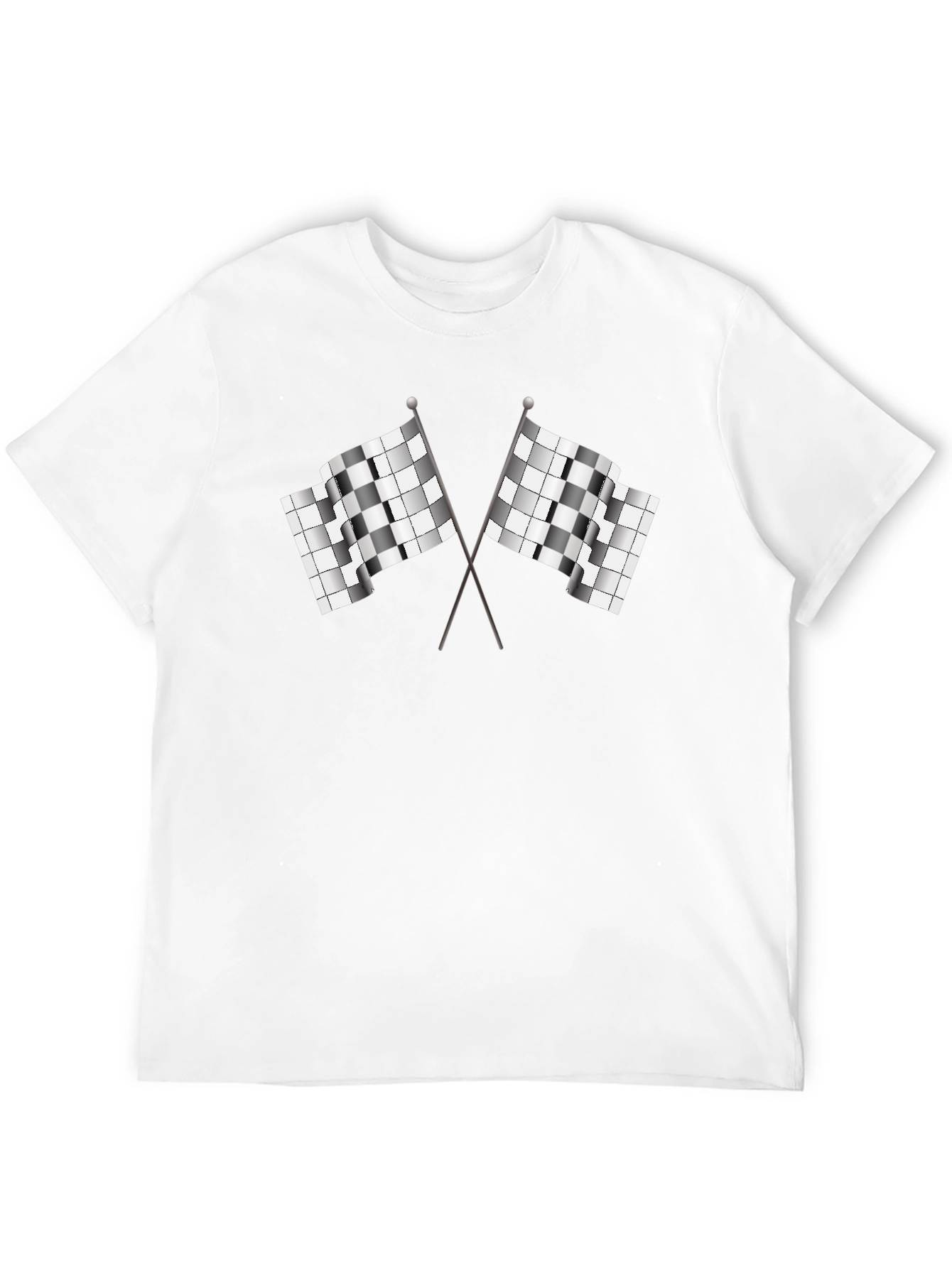 Checkered Flag Graphic Tee - Racing Fan Shirt - 12