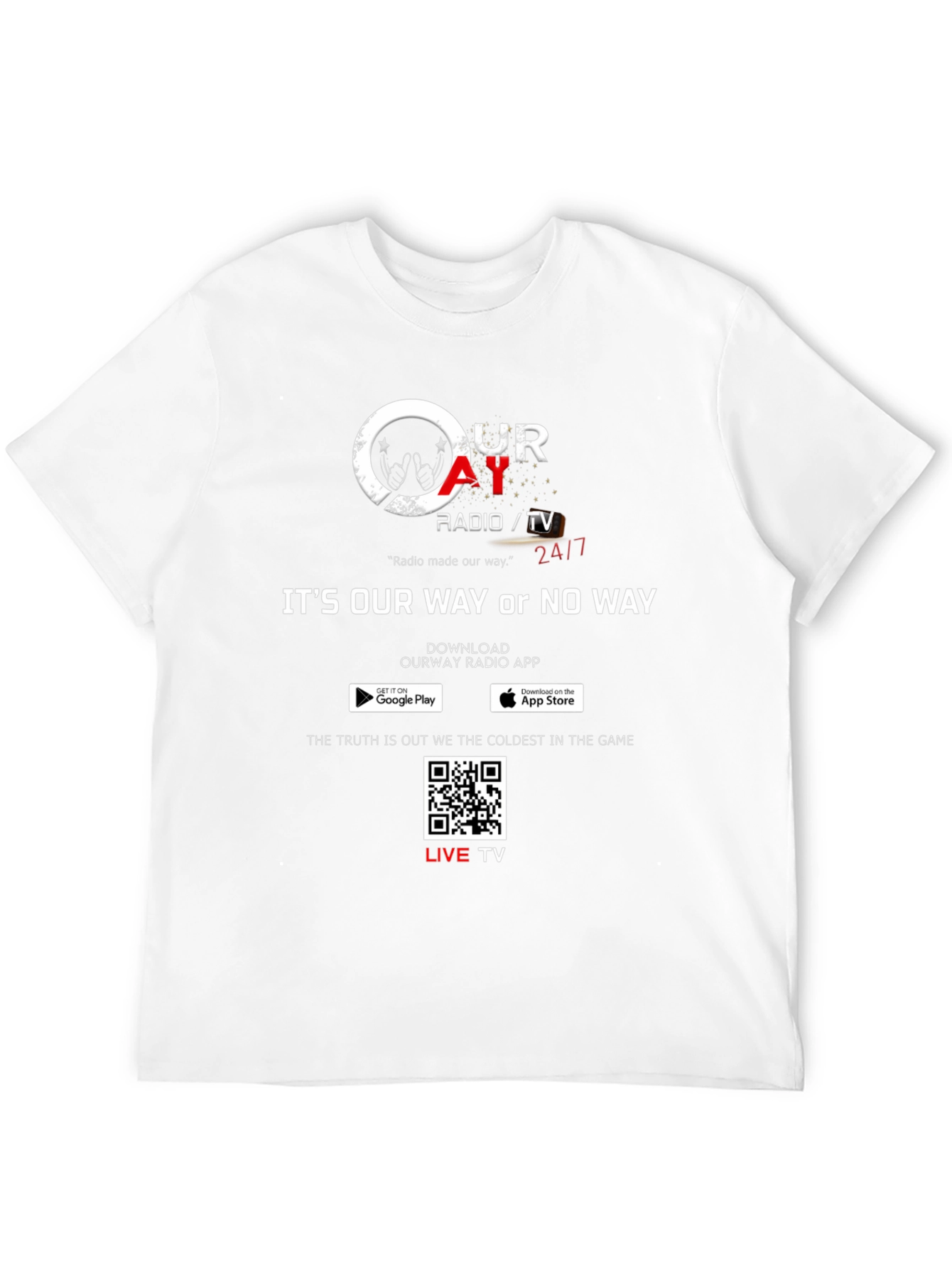 Black Our Way Radio/TV Black Graphic T-Shirt view 12