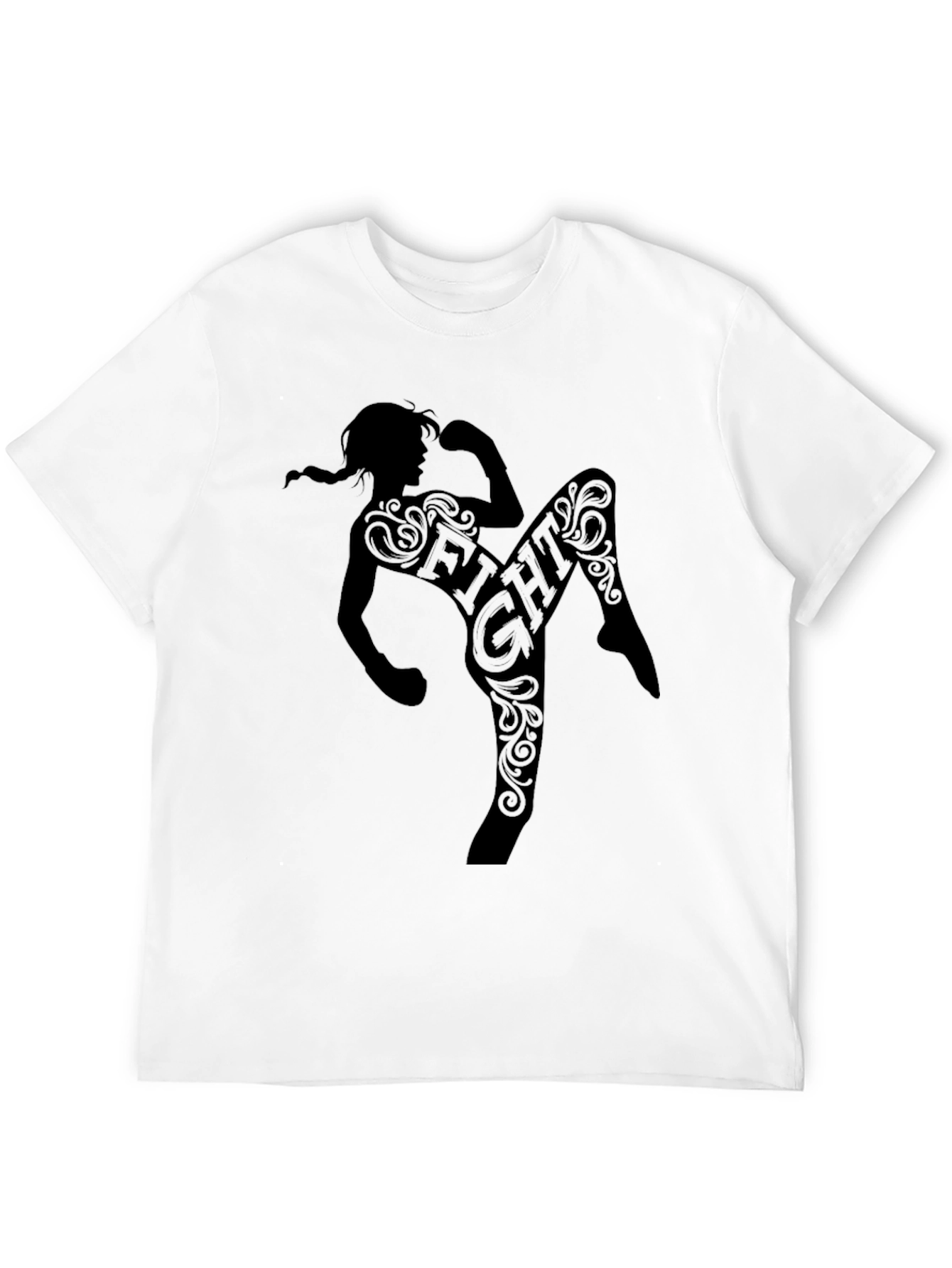 Black Black Fight Graphic Tee - Martial Arts Inspired view 12