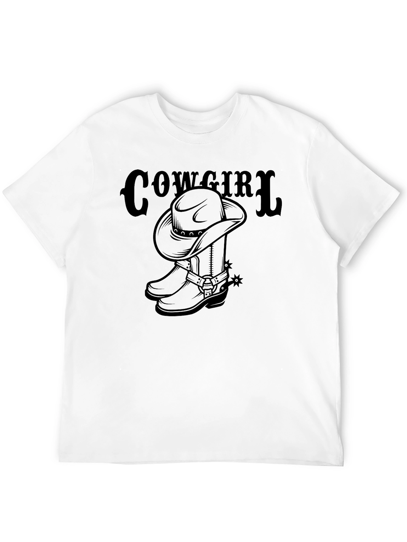 Cowgirl Hat & Boots Graphic T-Shirt - 12