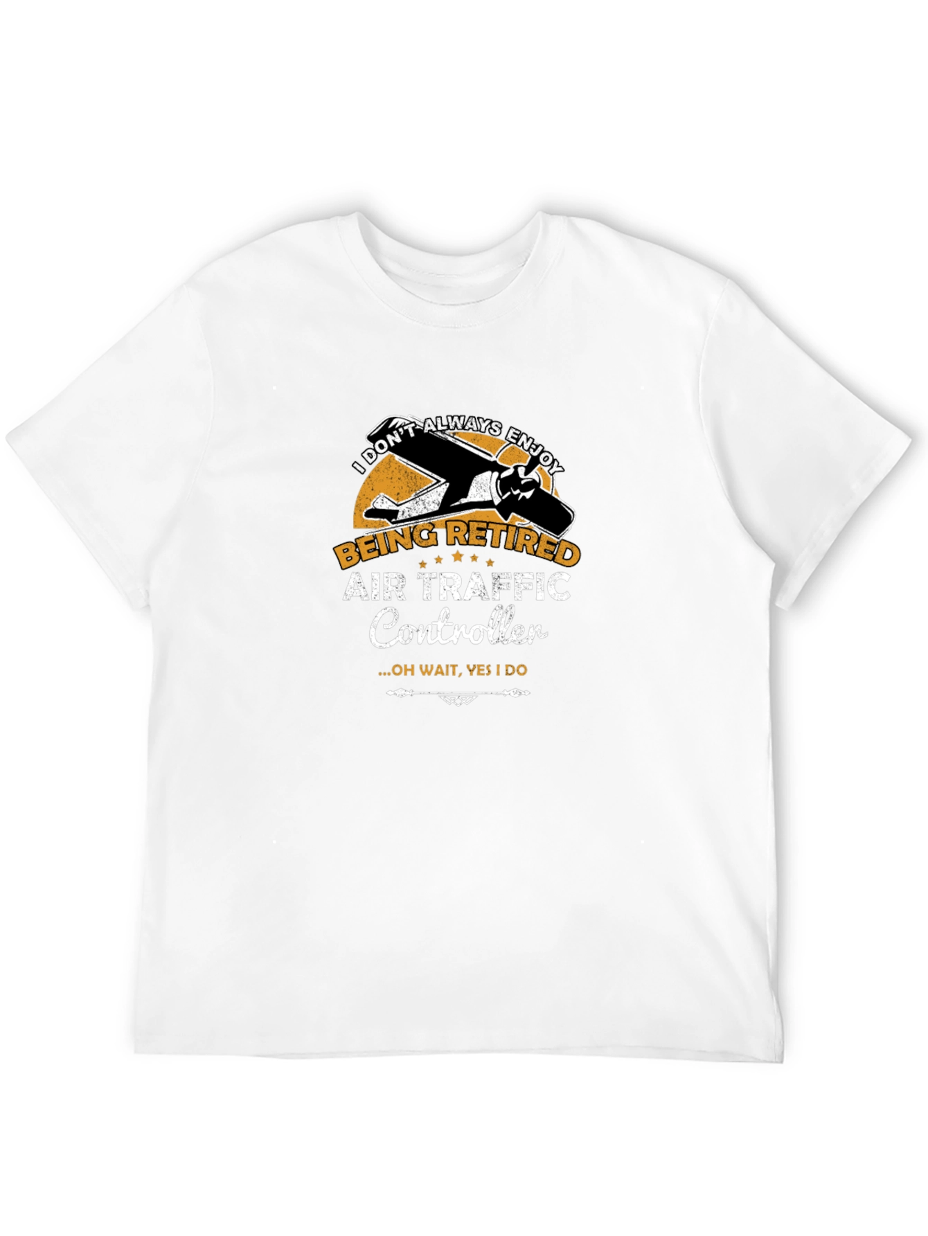 Black Retired Air Traffic Controller T-Shirt view 12