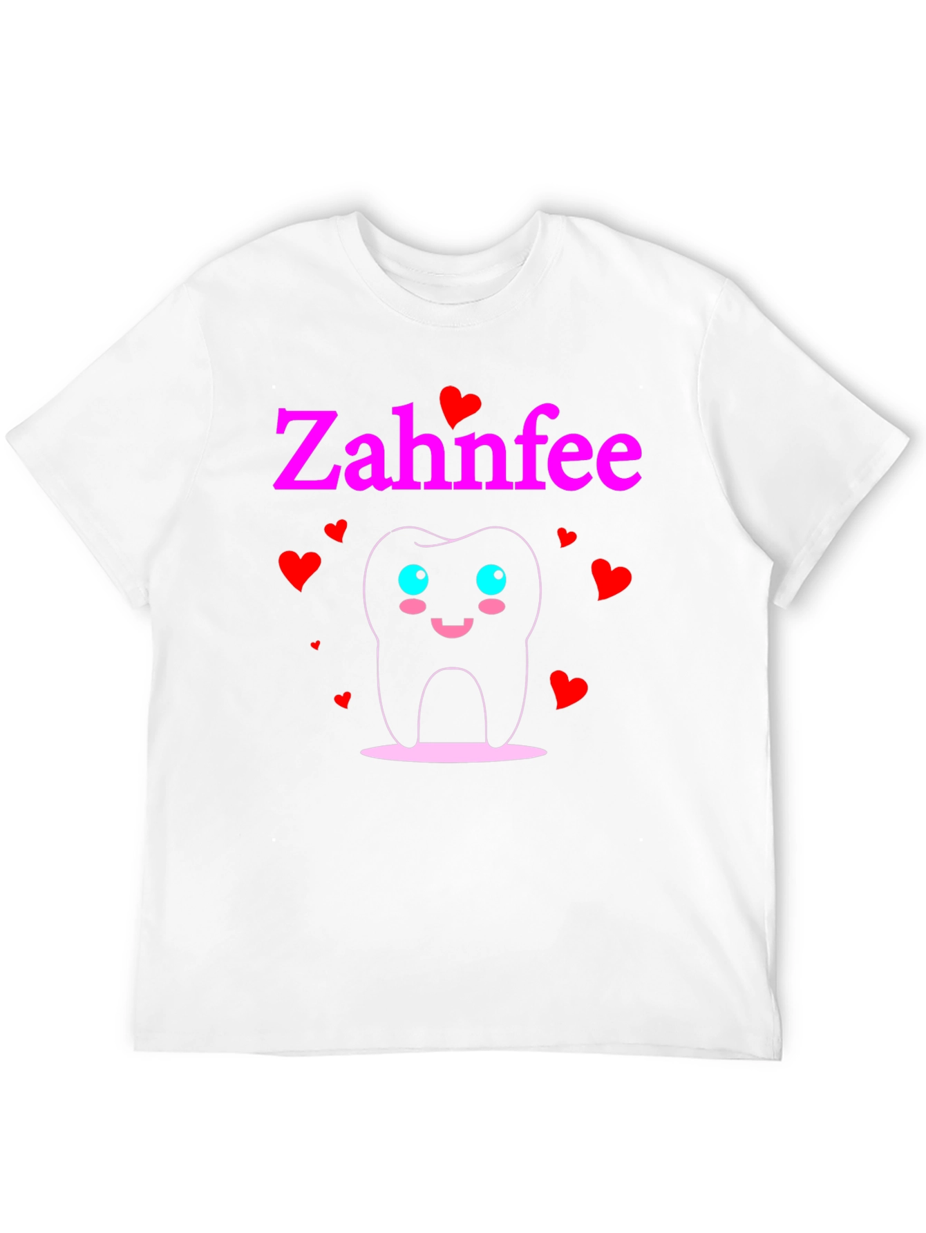 Black Zahnfee Cartoon Tooth T-Shirt - Dental Fairy Tee view 12