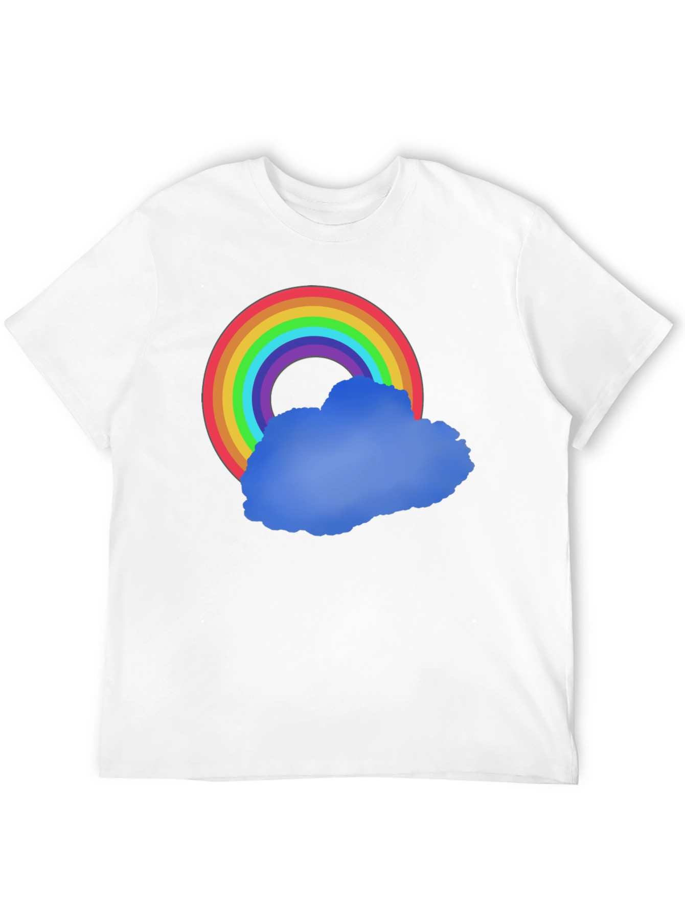 Black Rainbow Cloud Graphic Tee - Black Cotton Comfort view 12