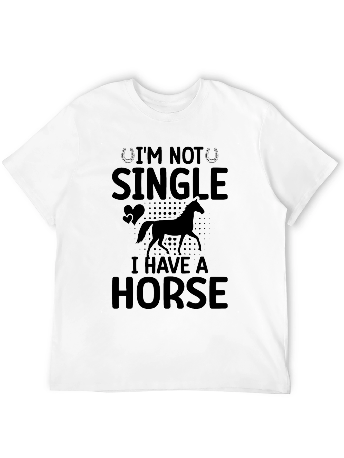 Black I'm Not Single I Have A Horse T-Shirt view 12