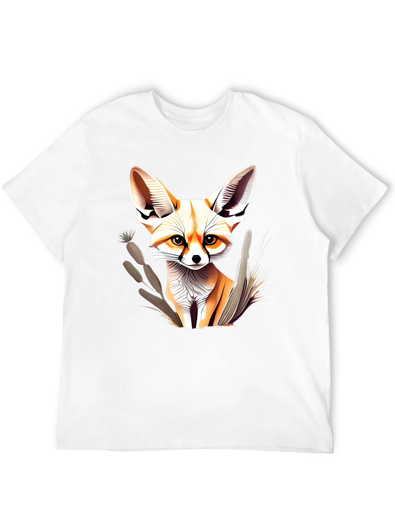 Black Fennec Fox Graphic T-Shirt - Unisex Black Tee view 12