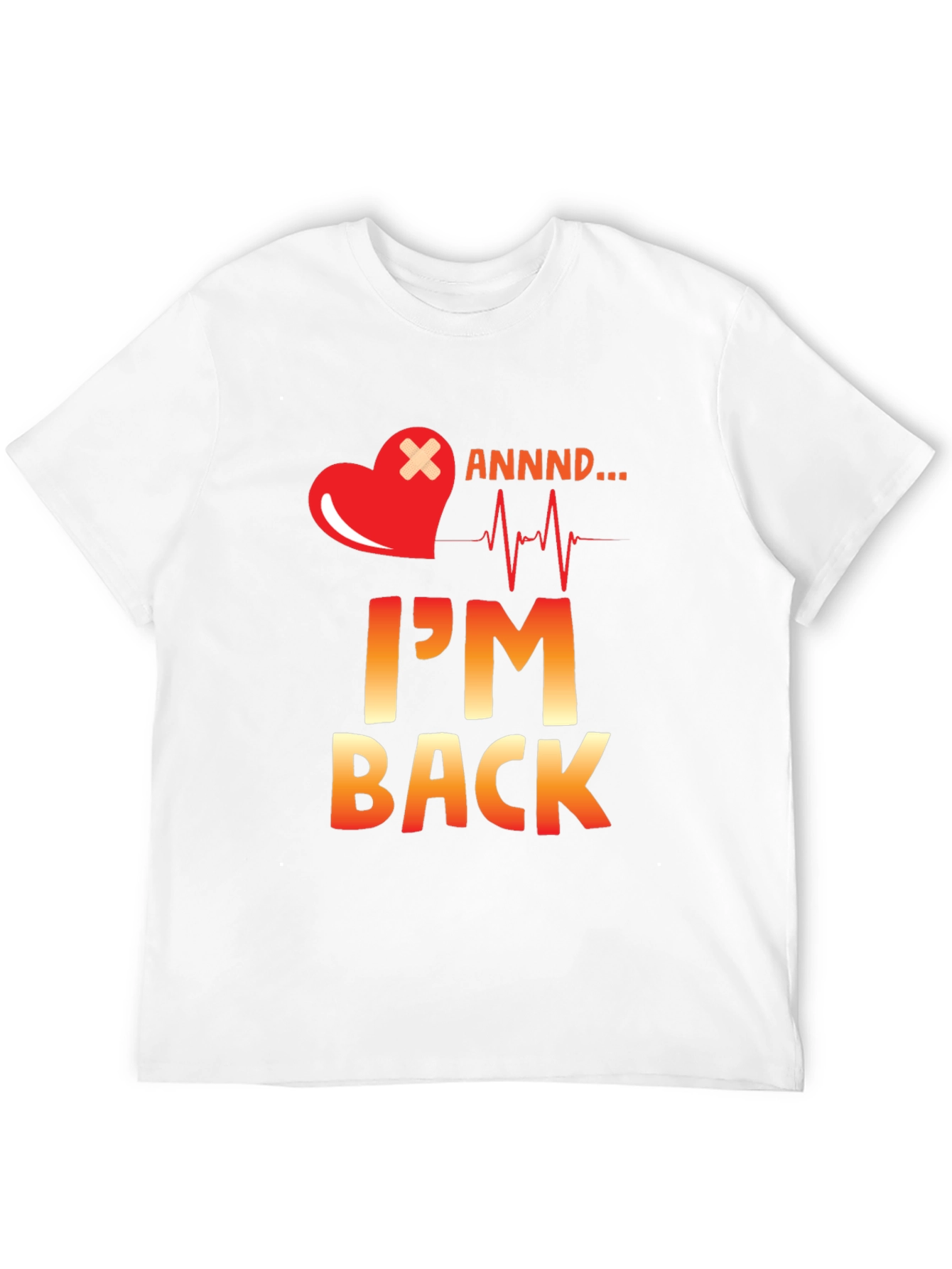 Black I'm Back Heartbeat Graphic Tee view 12
