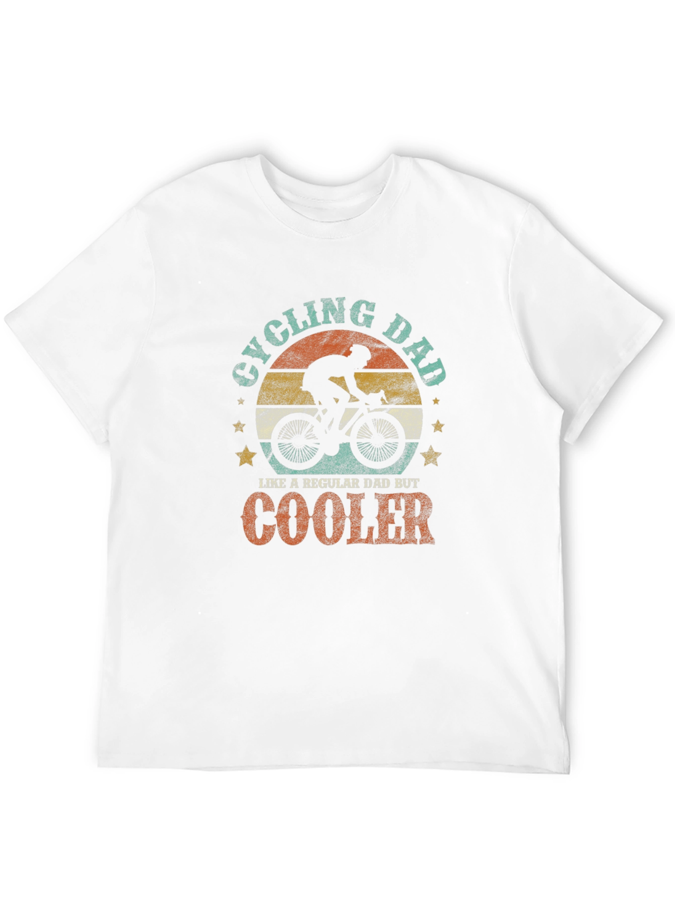 Black Cycling Dad T-Shirt - Retro Design, Cool Father's Day Gift view 12