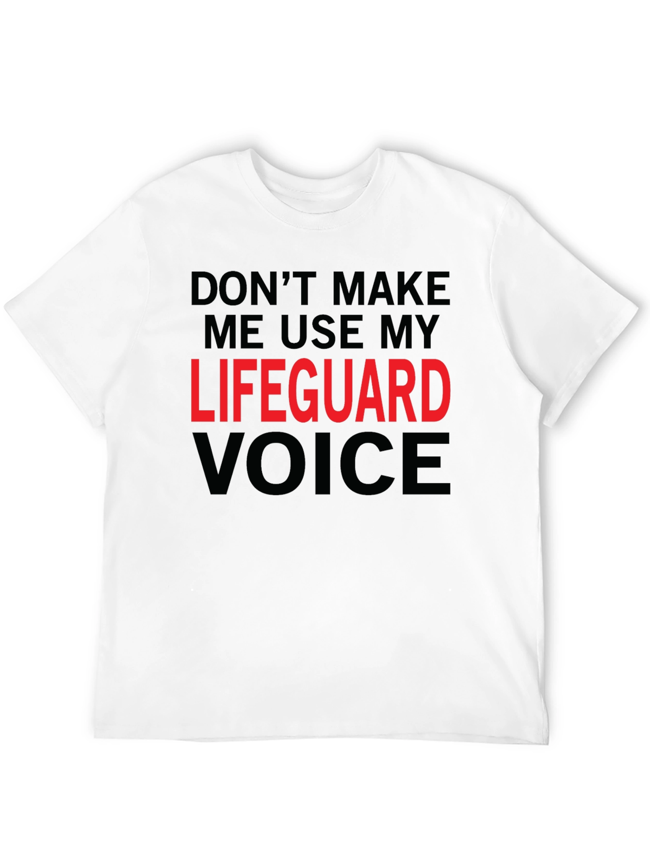 Black Lifeguard Voice T-Shirt - Funny Sarcastic Tee view 12