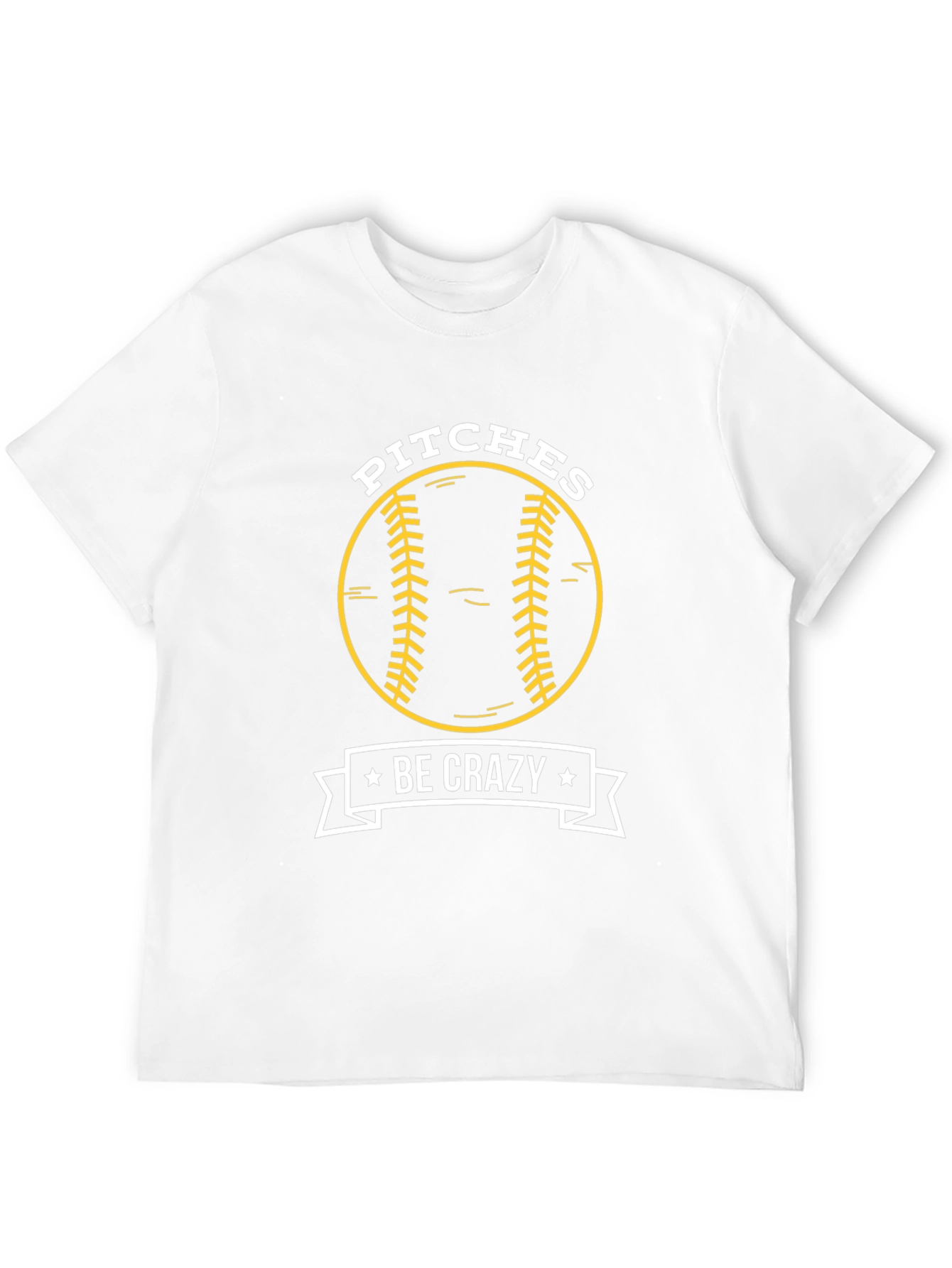 Black Pitches Be Crazy Baseball Graphic T-Shirt view 12