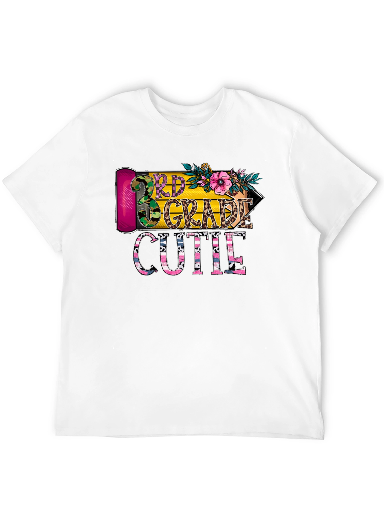 Black 3rd Grade Cutie T-Shirt - Back to School view 12