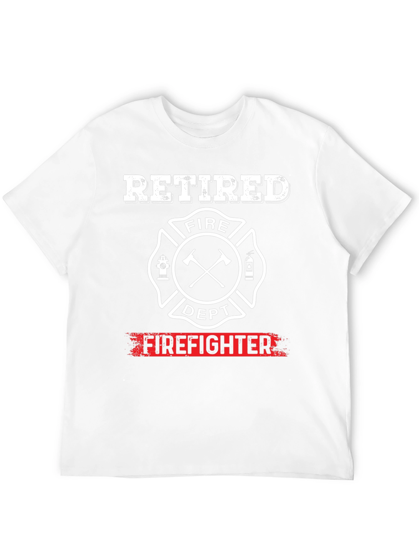 Black Retired Firefighter T-Shirt view 12