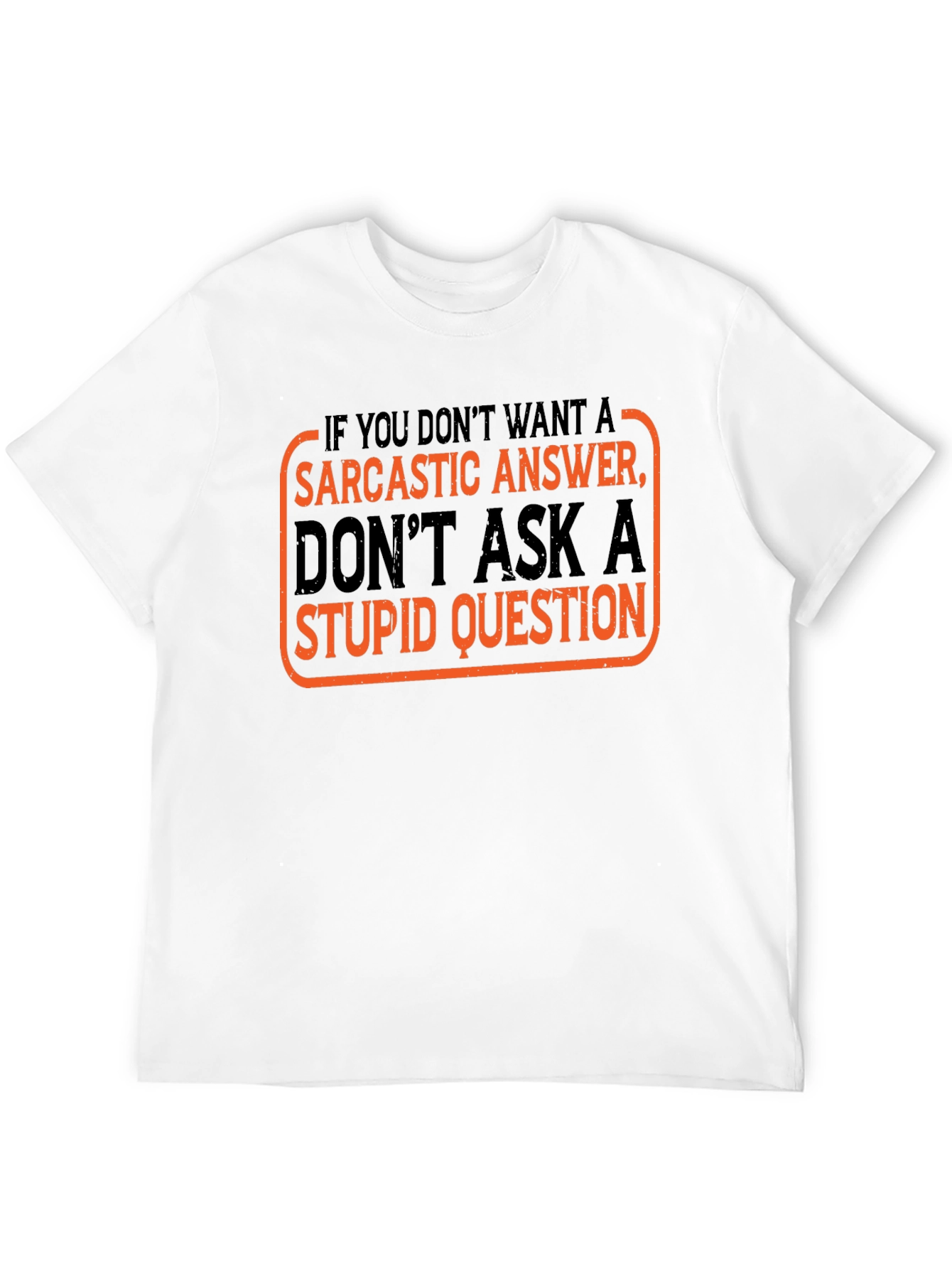 Black Sarcastic Answer Black T-Shirt view 12