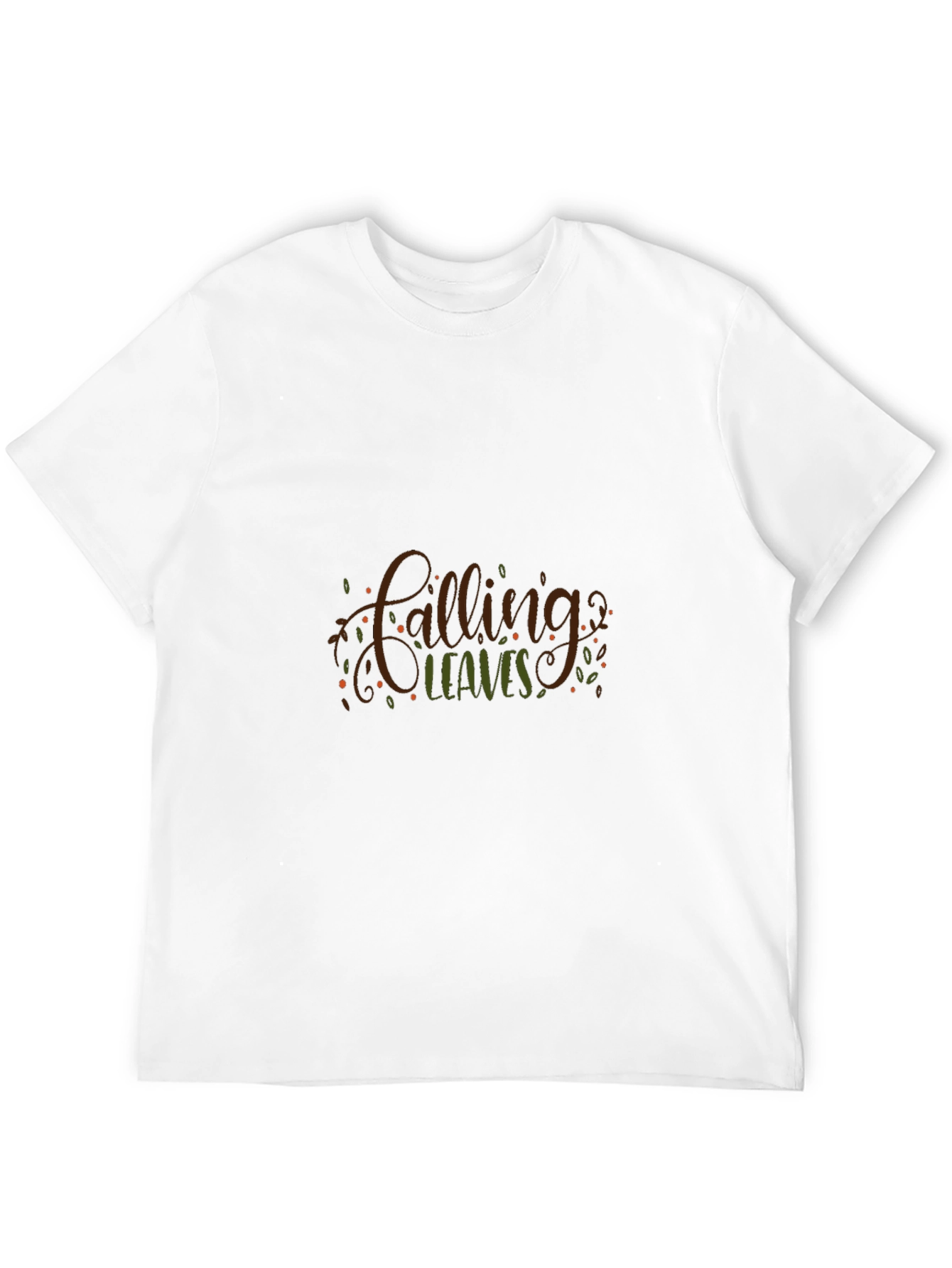 Black Calling Leaves Graphic Print Black T-Shirt view 12