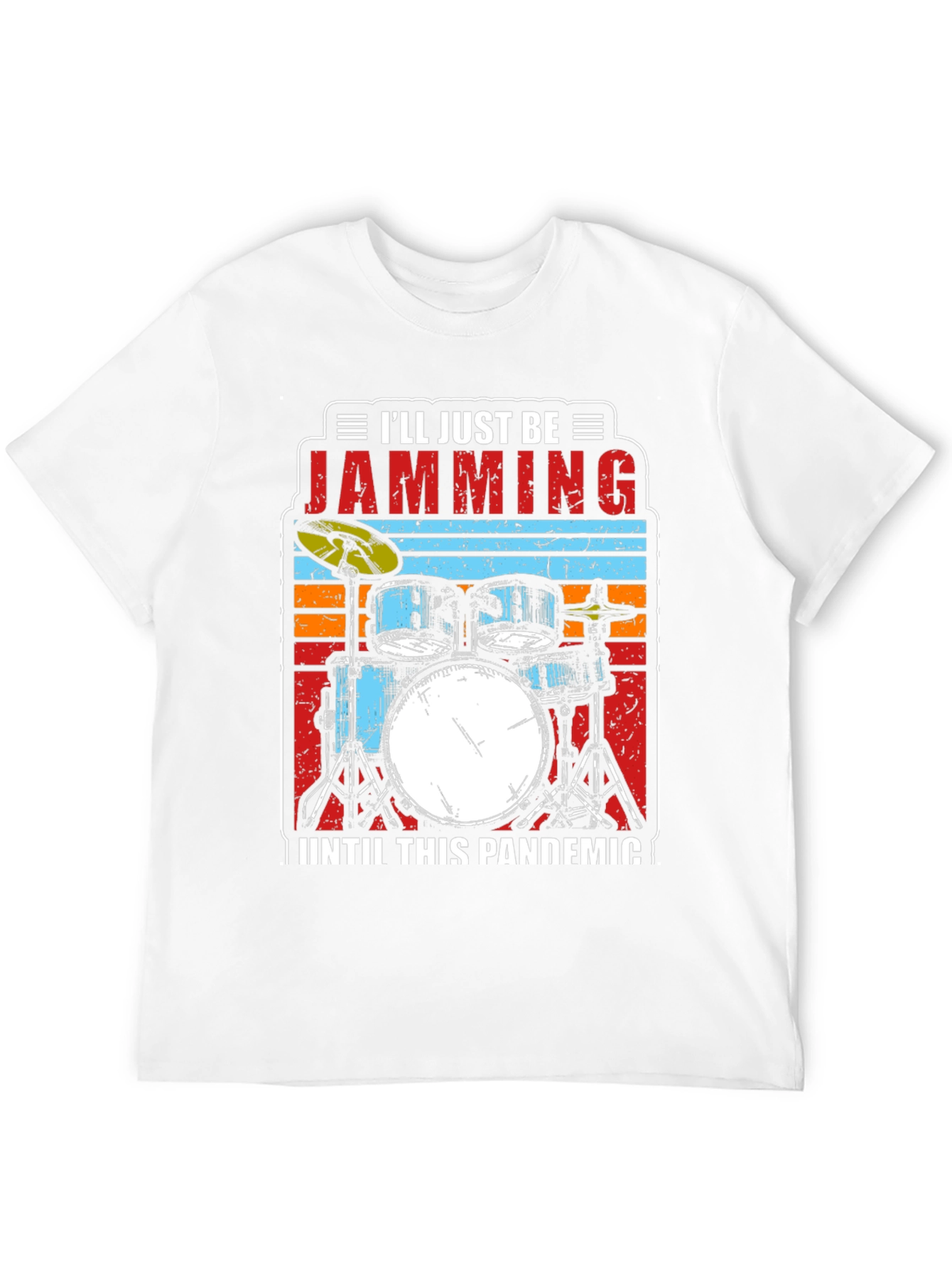 Black Jamming Pandemic T-Shirt - Musician Drummer Tee view 12