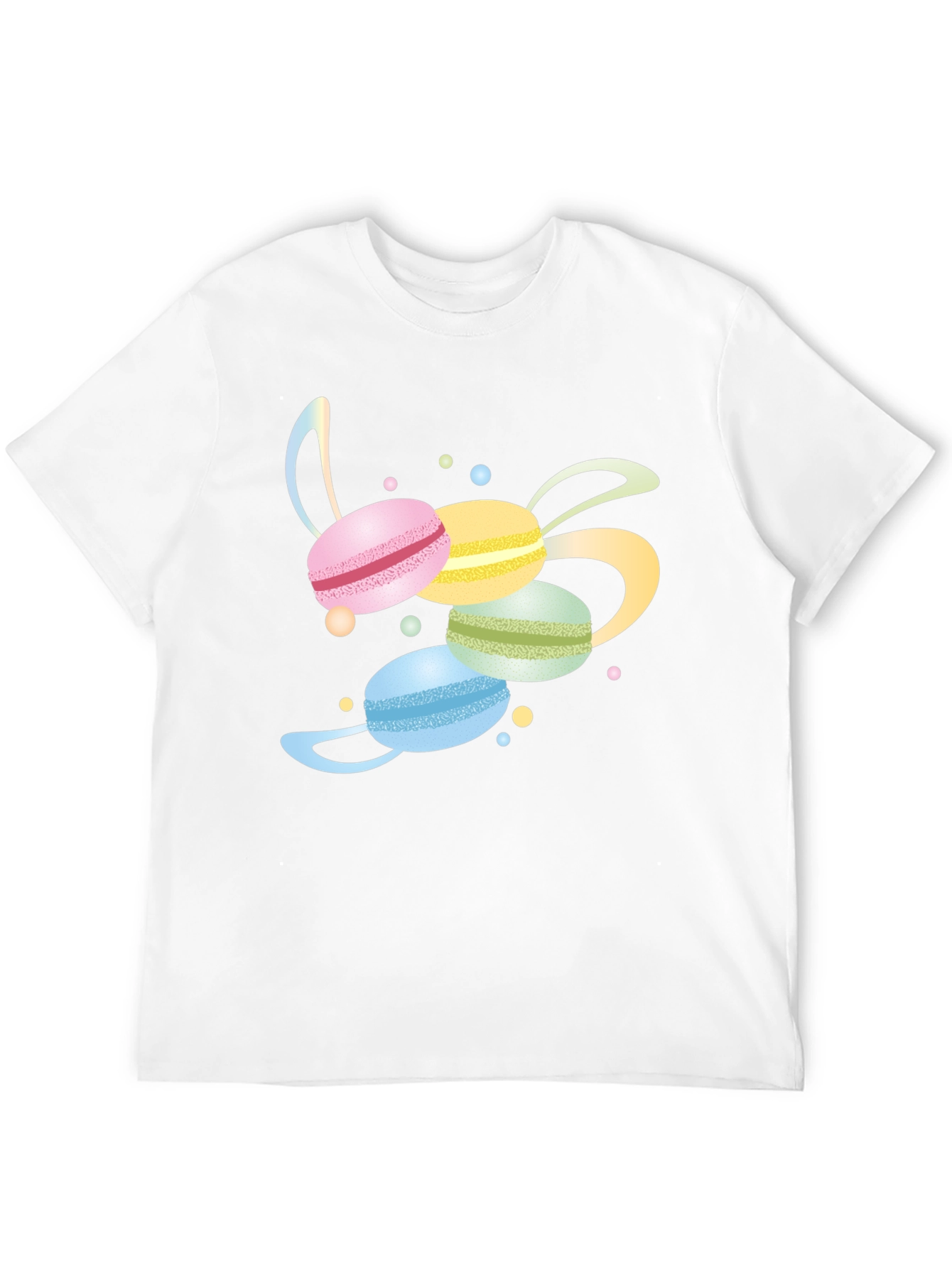 Black Macaron T-Shirt - Sweet Treat Design view 12
