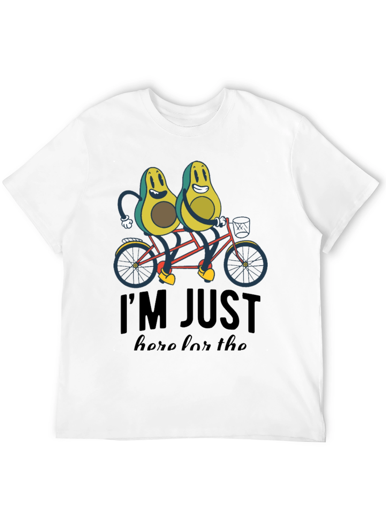 Black Avocado Tandem Bicycle T-Shirt view 12