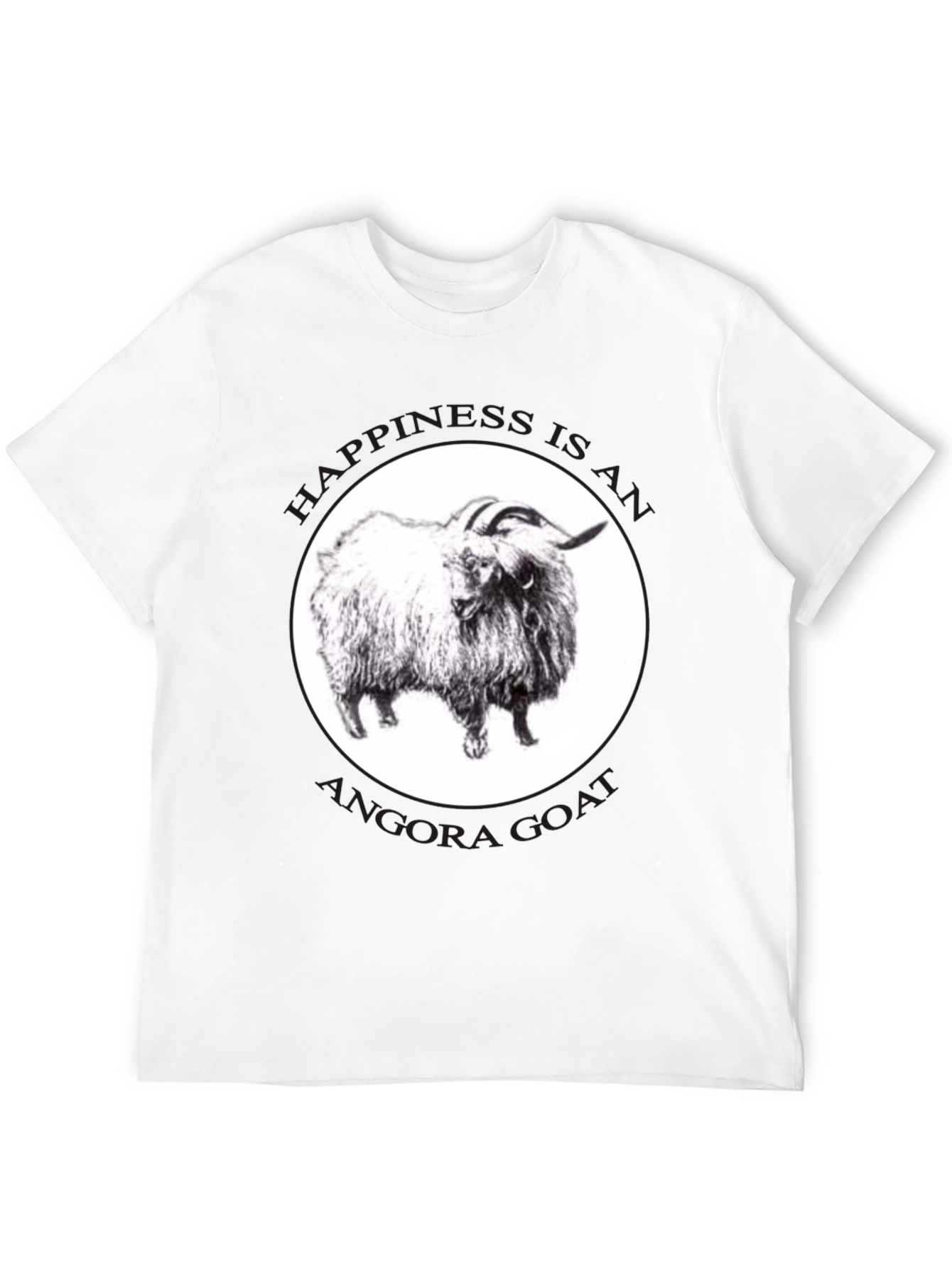 Black Angora Goat Happiness Black T-Shirt view 12