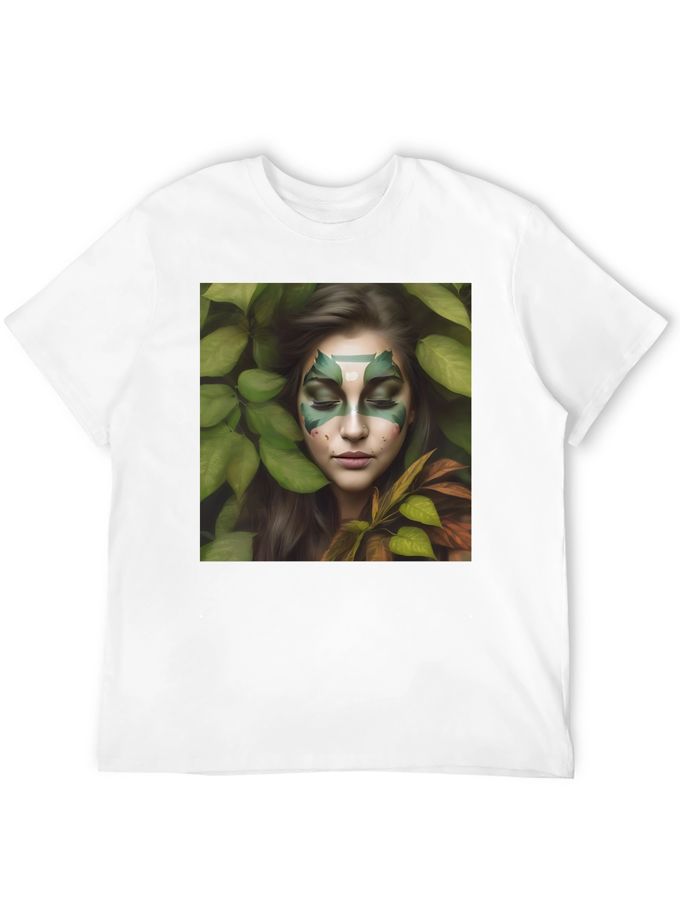 Black Nature Spirit Graphic Tee - Black Cotton Blend Shirt view 12