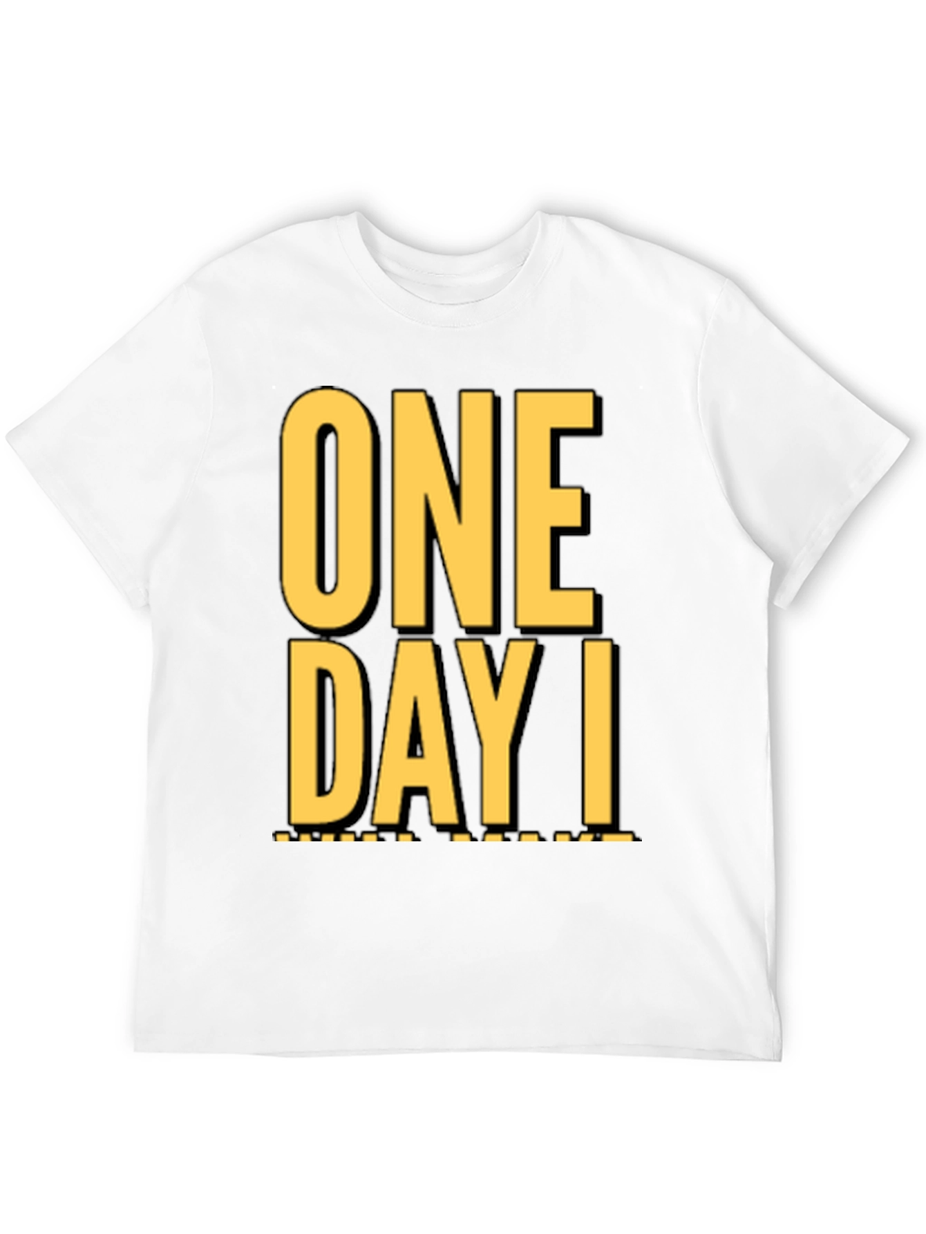 Black One Day I T-Shirt - Stylish Graphic Tee view 12