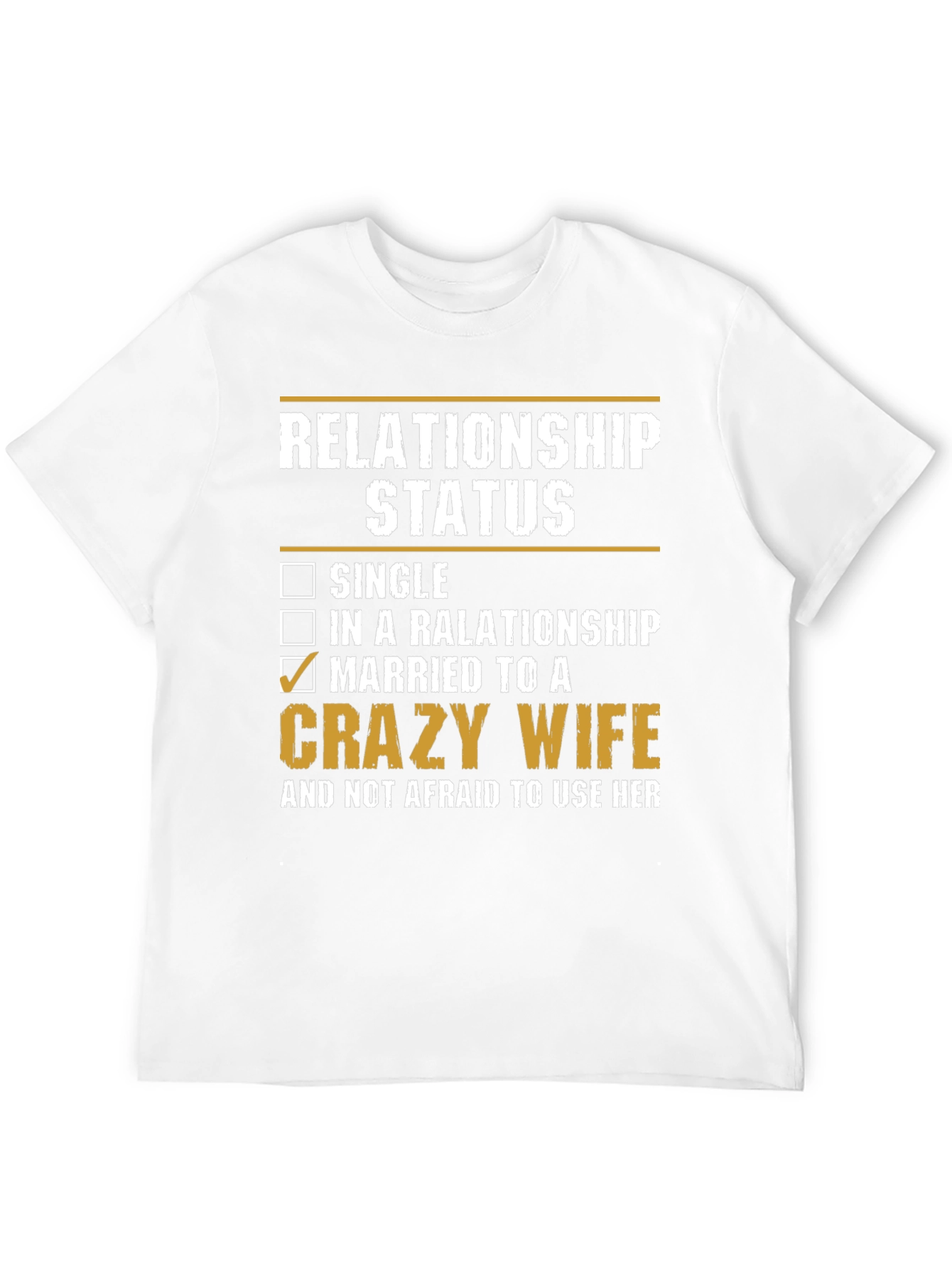 Black Relationship Status: Married to a Crazy Wife T-Shirt view 12