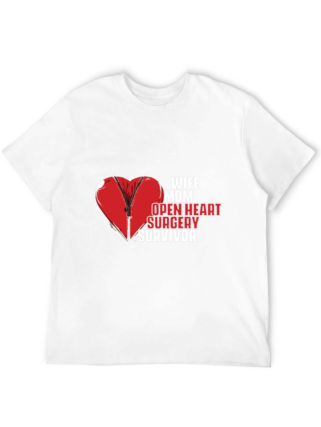 Wife Mom Open Heart Surgery Survivor Tee - 12