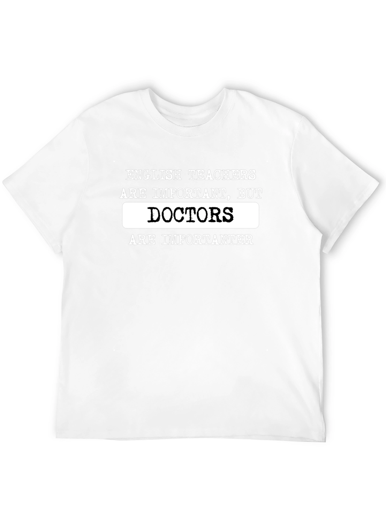 Black Funny Doctor T-Shirt: English Teachers vs Doctors view 12