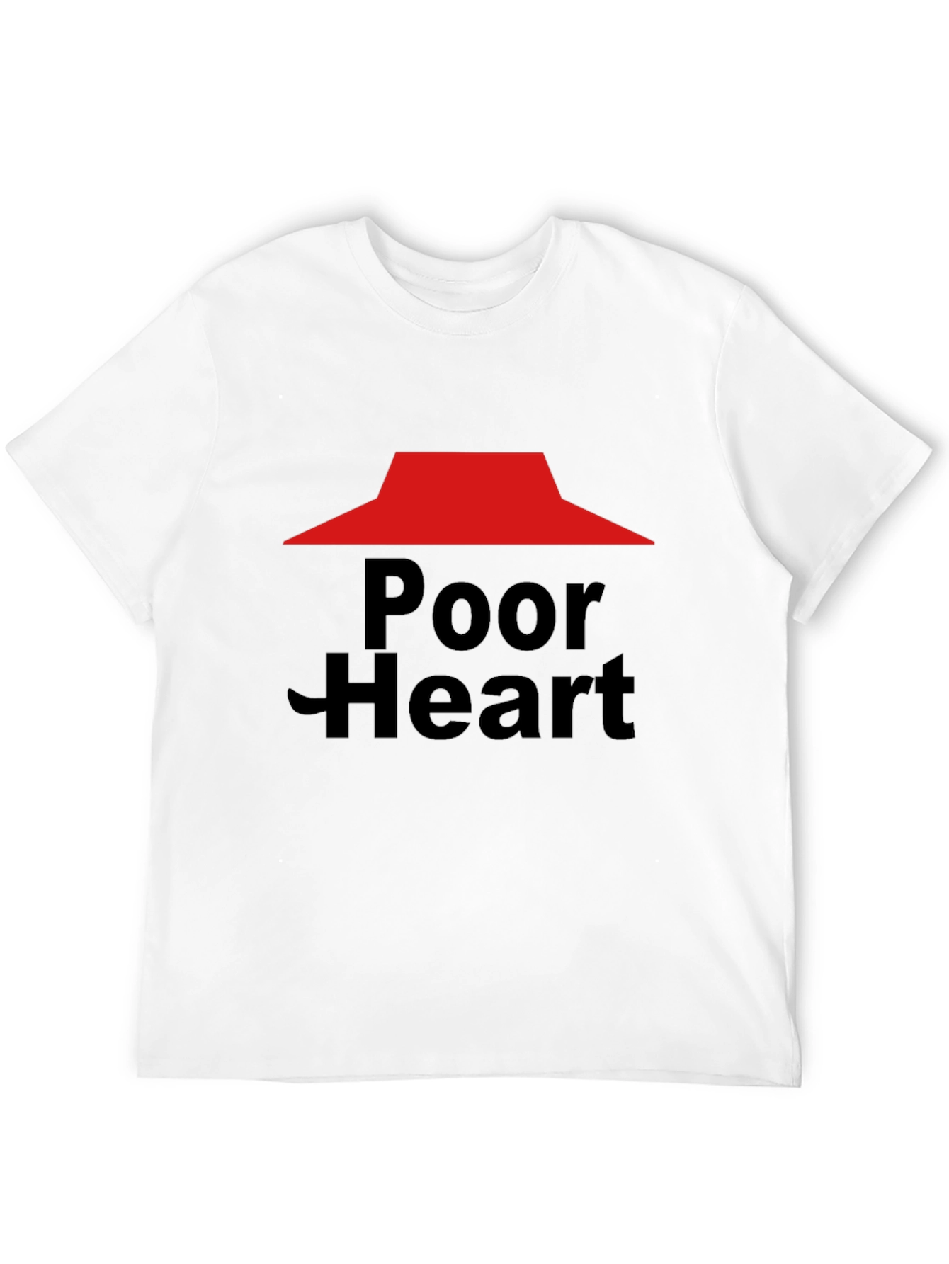 Black Poor Heart Funny Graphic T-Shirt view 12