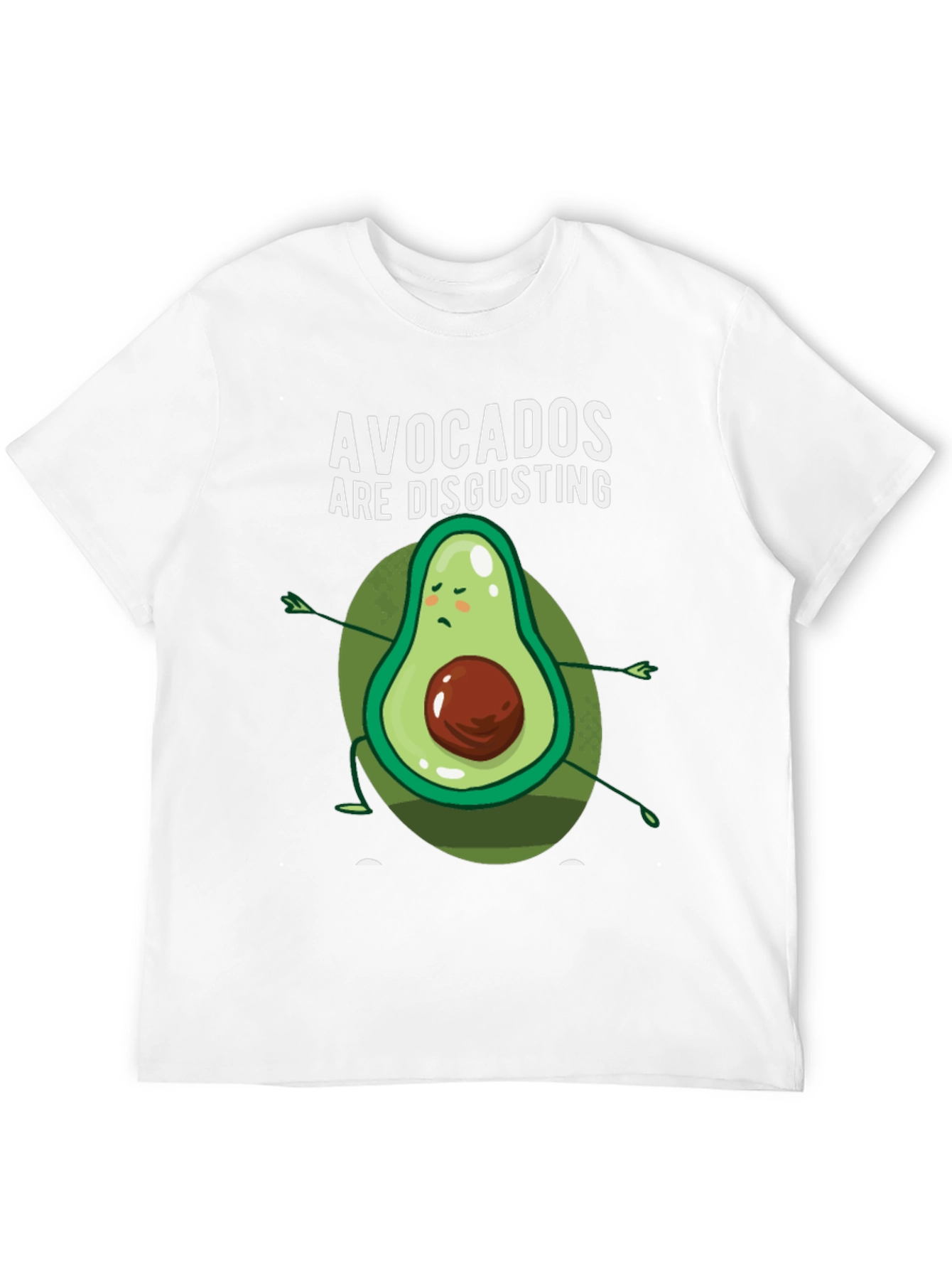 Black Funny Avocado Graphic Tee - 'Avocados Are Disgusting' T-Shirt view 12