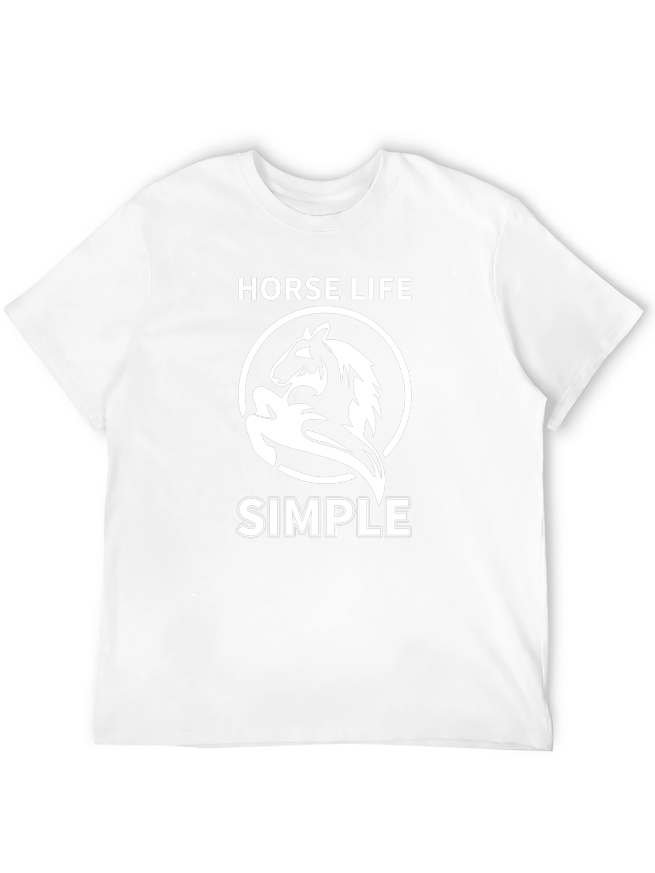 Black Horse Life Simple Black T-Shirt view 12