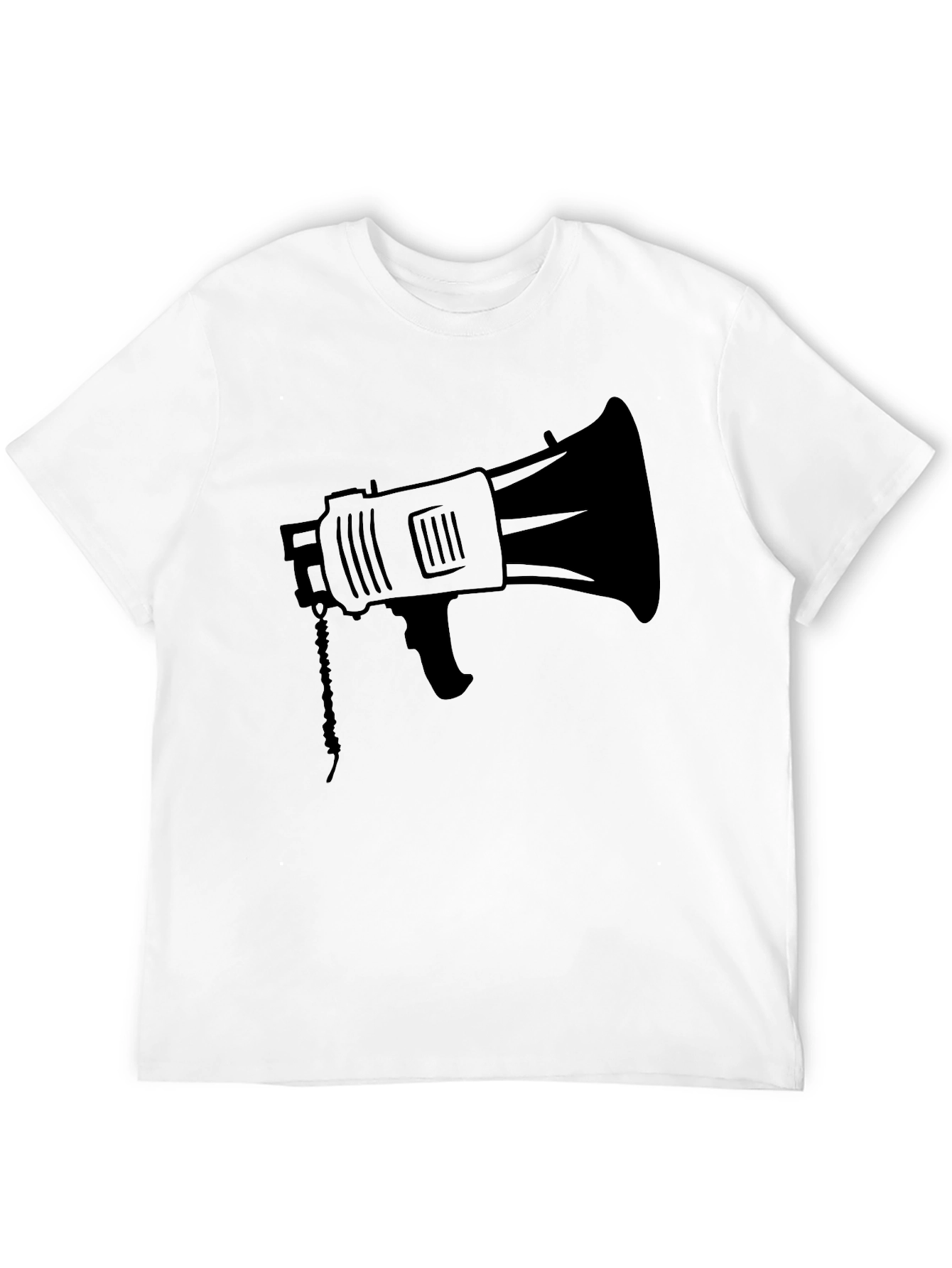 Black Black Megaphone Graphic Tee - Loud & Proud! view 12