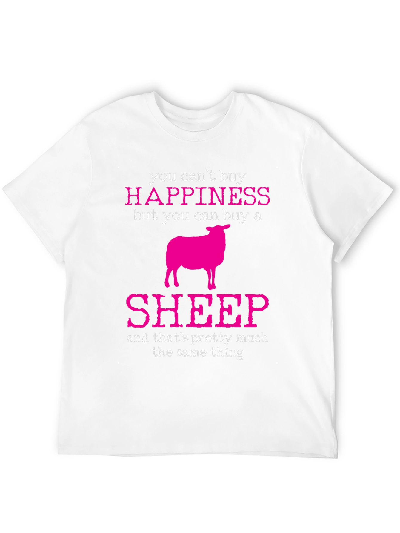 Black Happiness Sheep Graphic Tee view 12