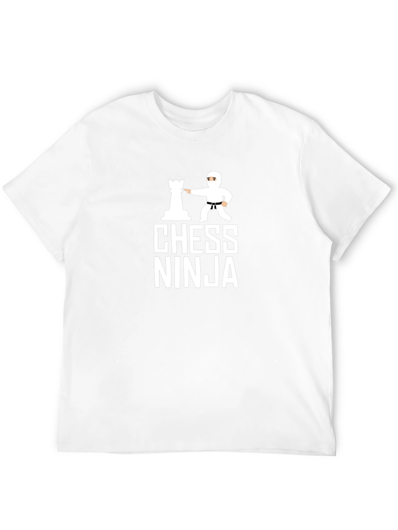 Black Chess Ninja Graphic T-Shirt - Black Cotton Tee view 12