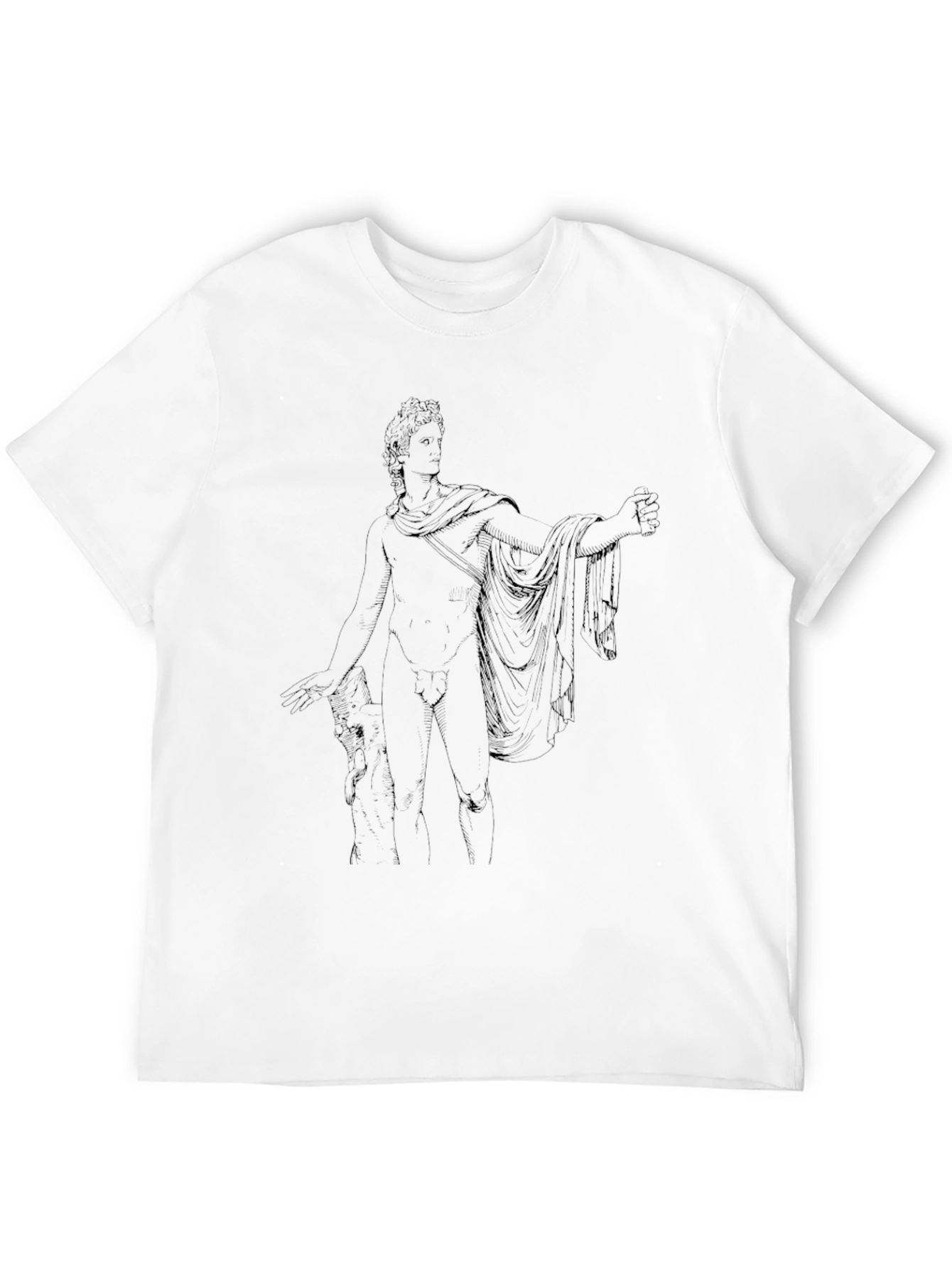 Black Apollo Statue Graphic T-Shirt view 12