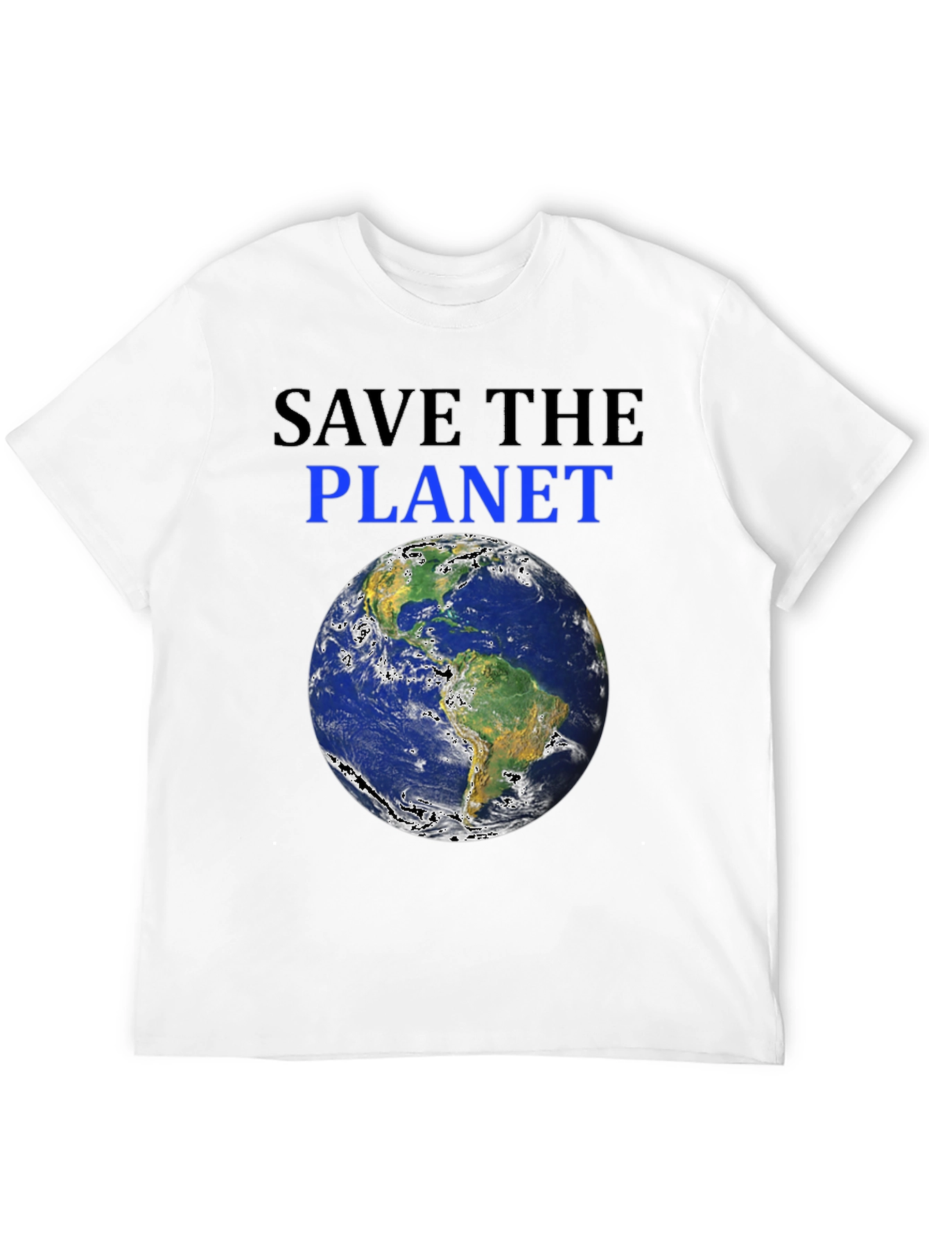 Black Save the Planet Earth Graphic T-Shirt view 12