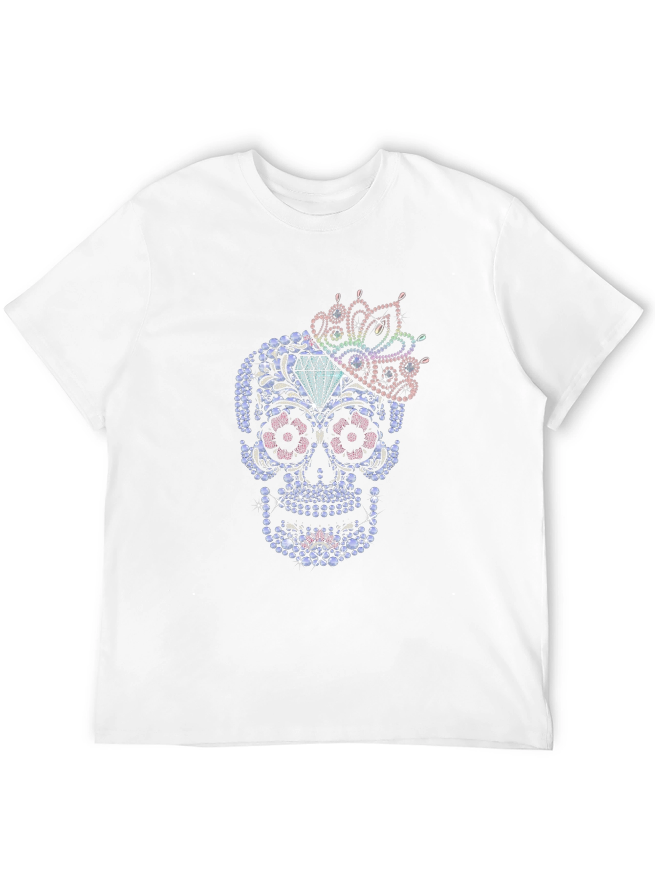 Black Rhinestone Sugar Skull Graphic T-Shirt - Mens view 12