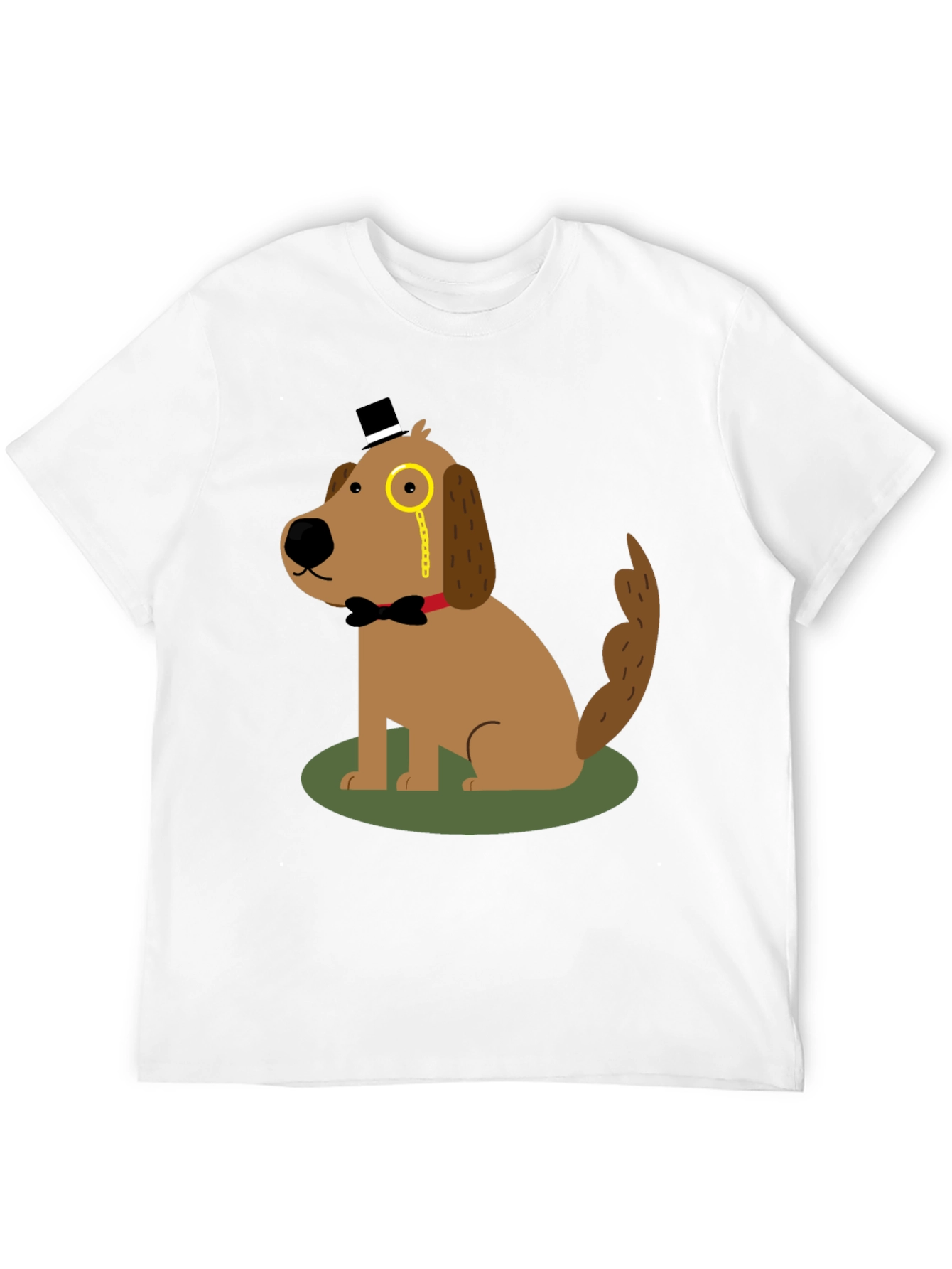 Black Dapper Dog T-Shirt: Cartoon Gentleman view 12