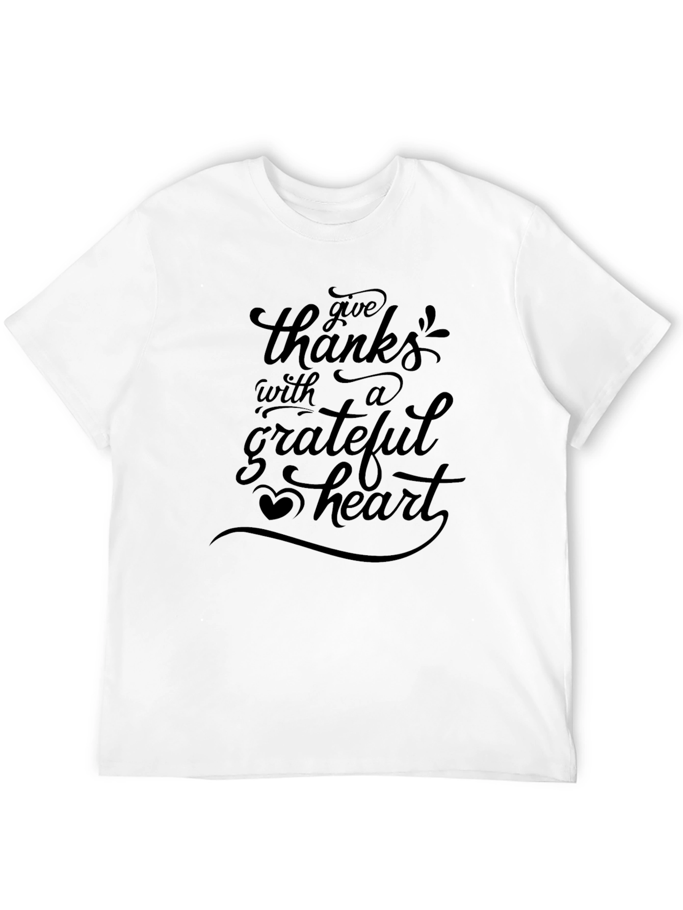 Black Grateful Heart Graphic Tee - Soft Cotton Blend view 12