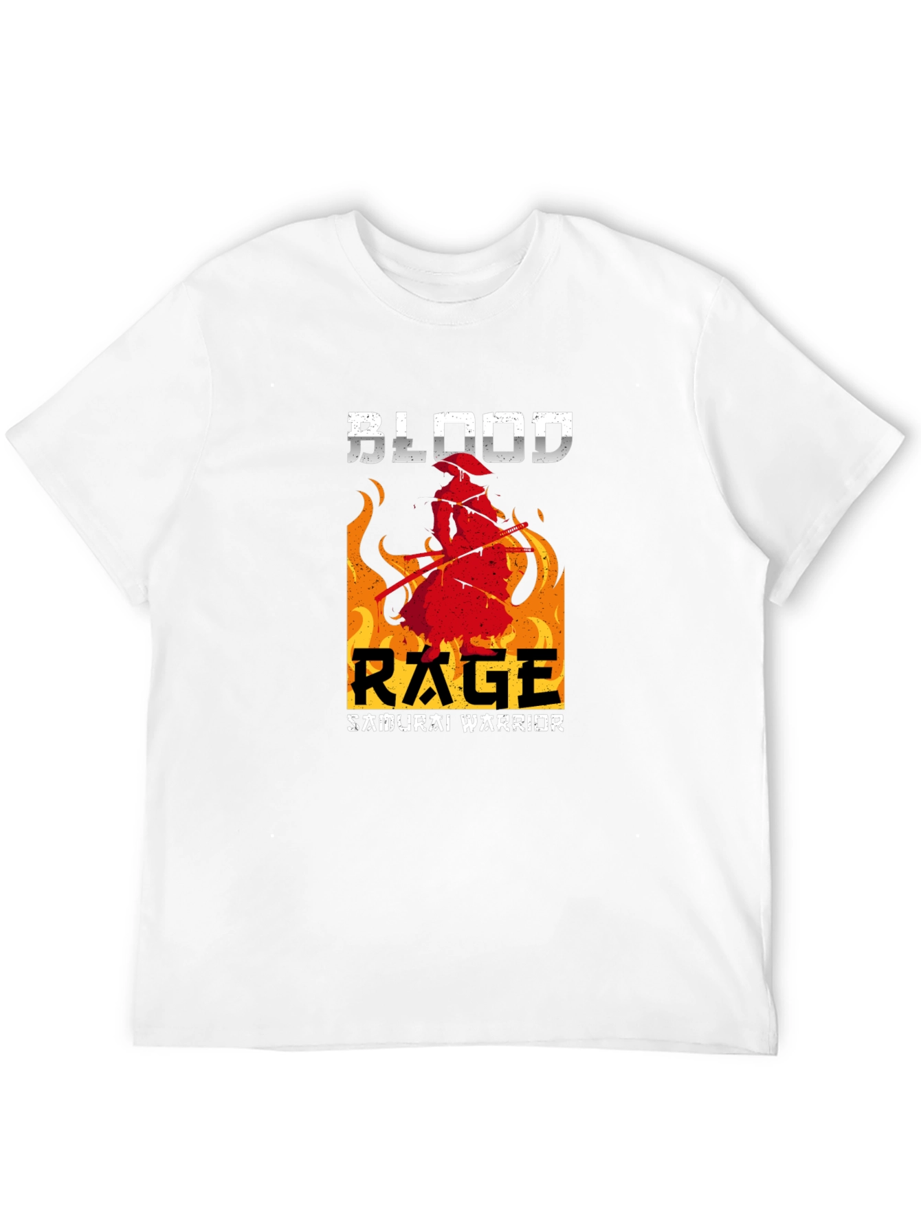 Black Blood Rage Samurai Warrior Graphic Tee view 12