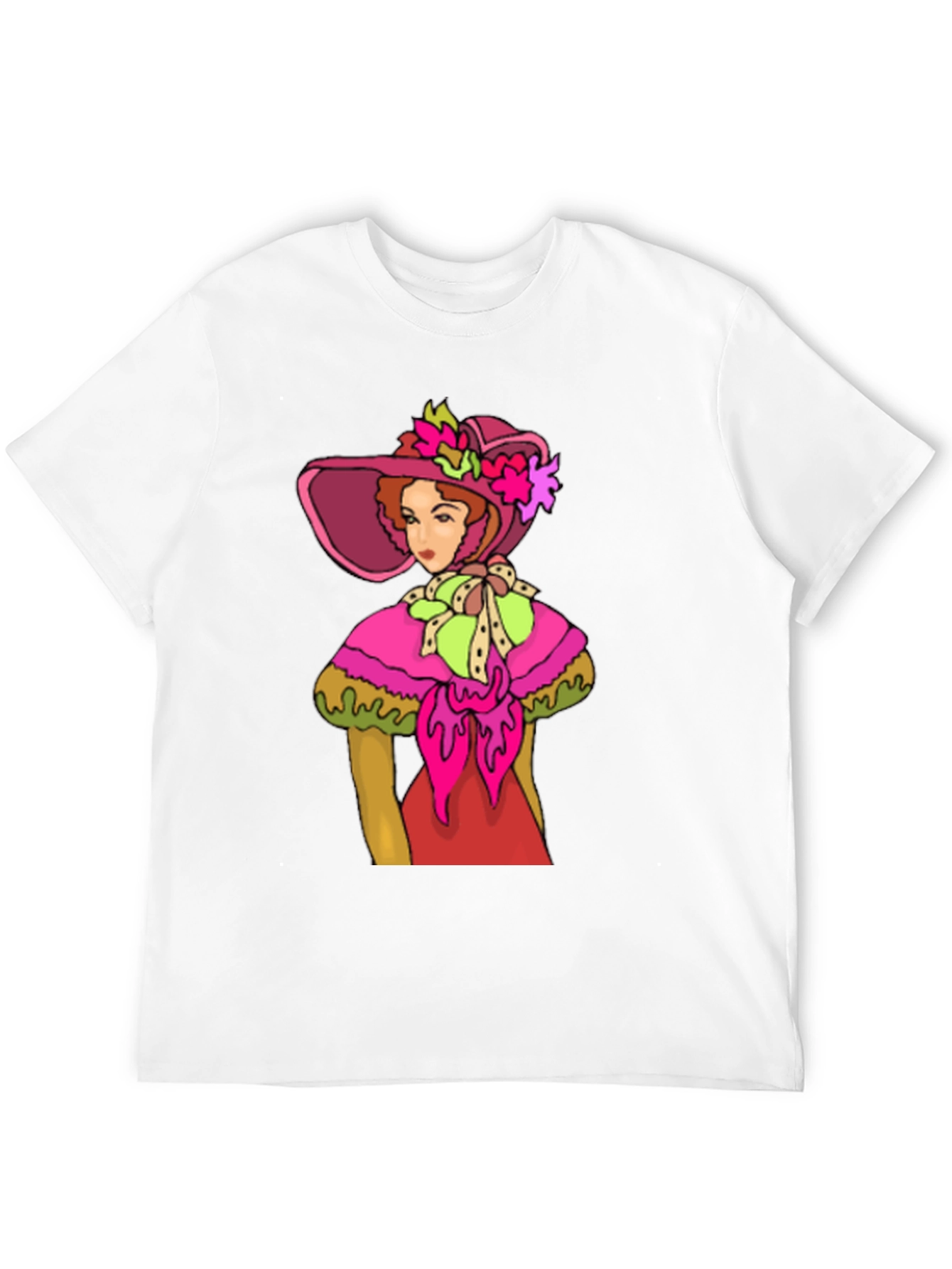 Black Vintage Lady Tee: Chic Retro Style view 12