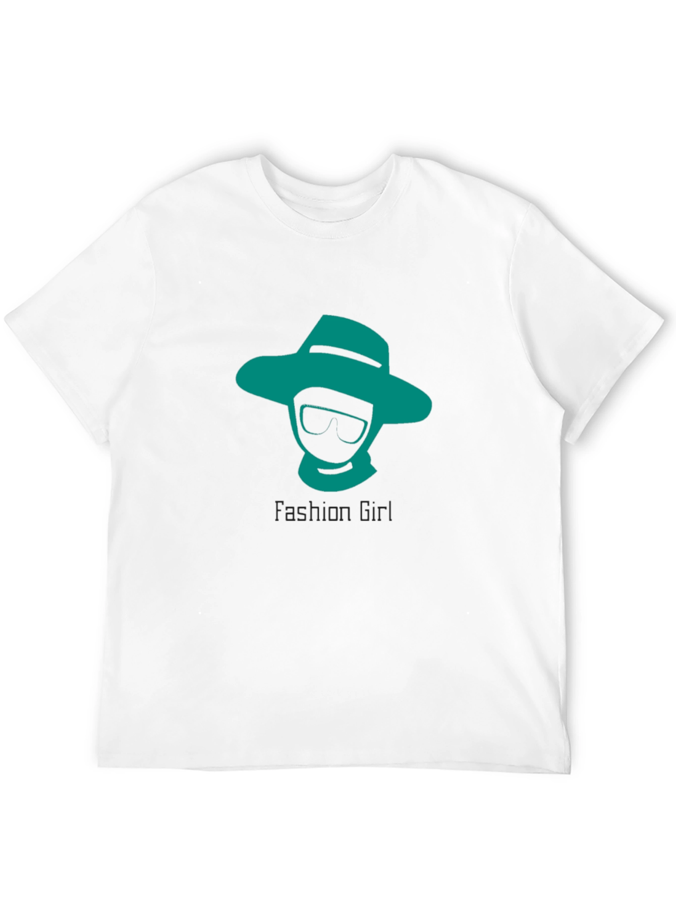 Black Fashion Girl Graphic Tee - Black Cotton T-Shirt view 12
