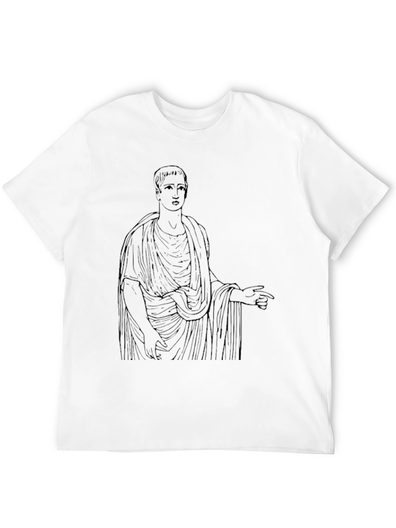 Black Roman Emperor Graphic Black T-Shirt view 12